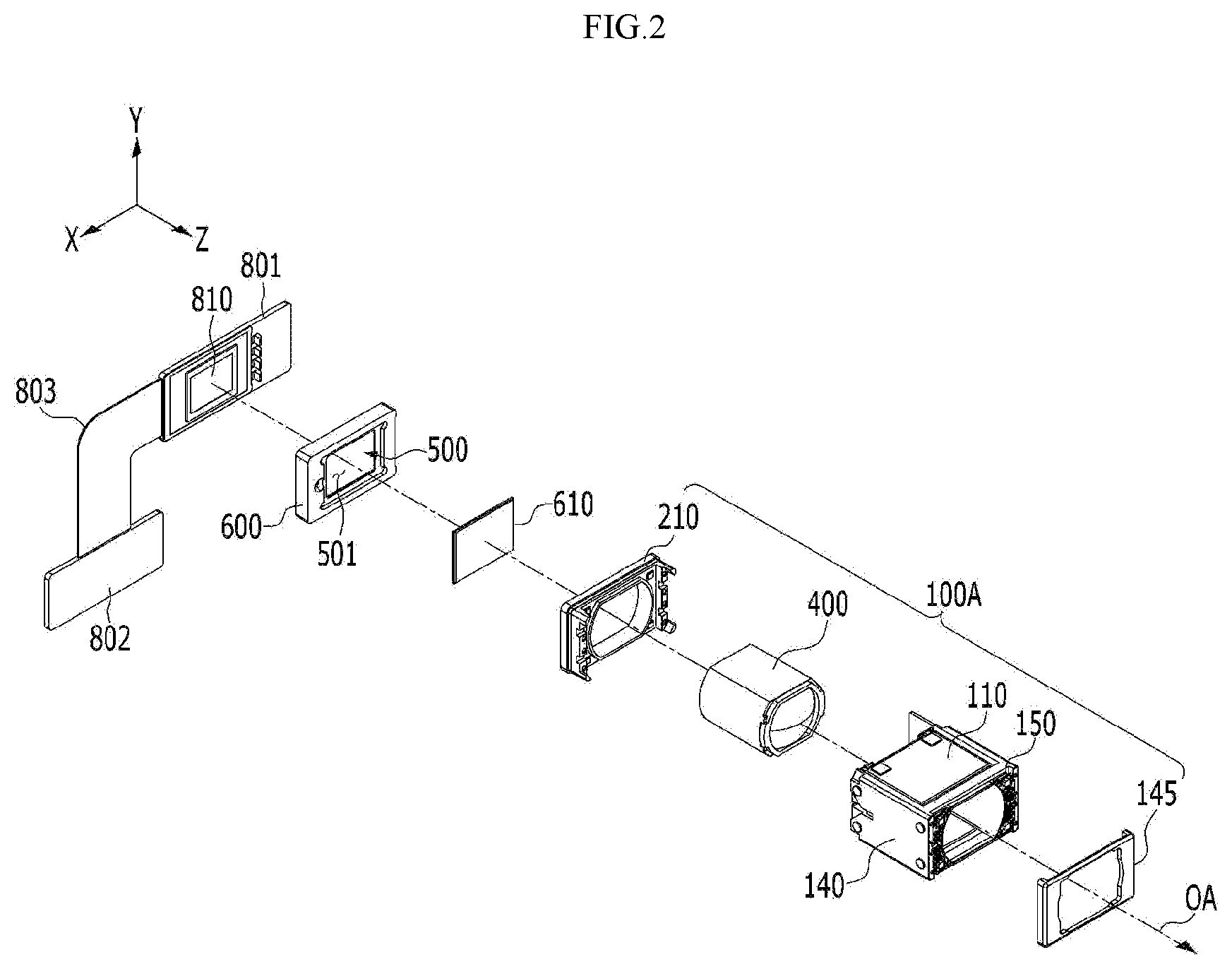 Patent US12174523 Figure 2 – Camera module and optical device comprising same
