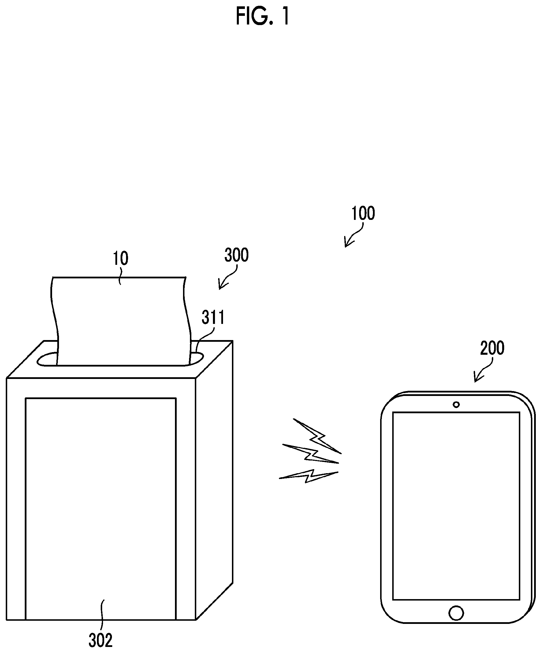 Patent US12174535 — Printer device, printing method, and program for outputting an exposure start signal without requiring a film detection device — Figure 1