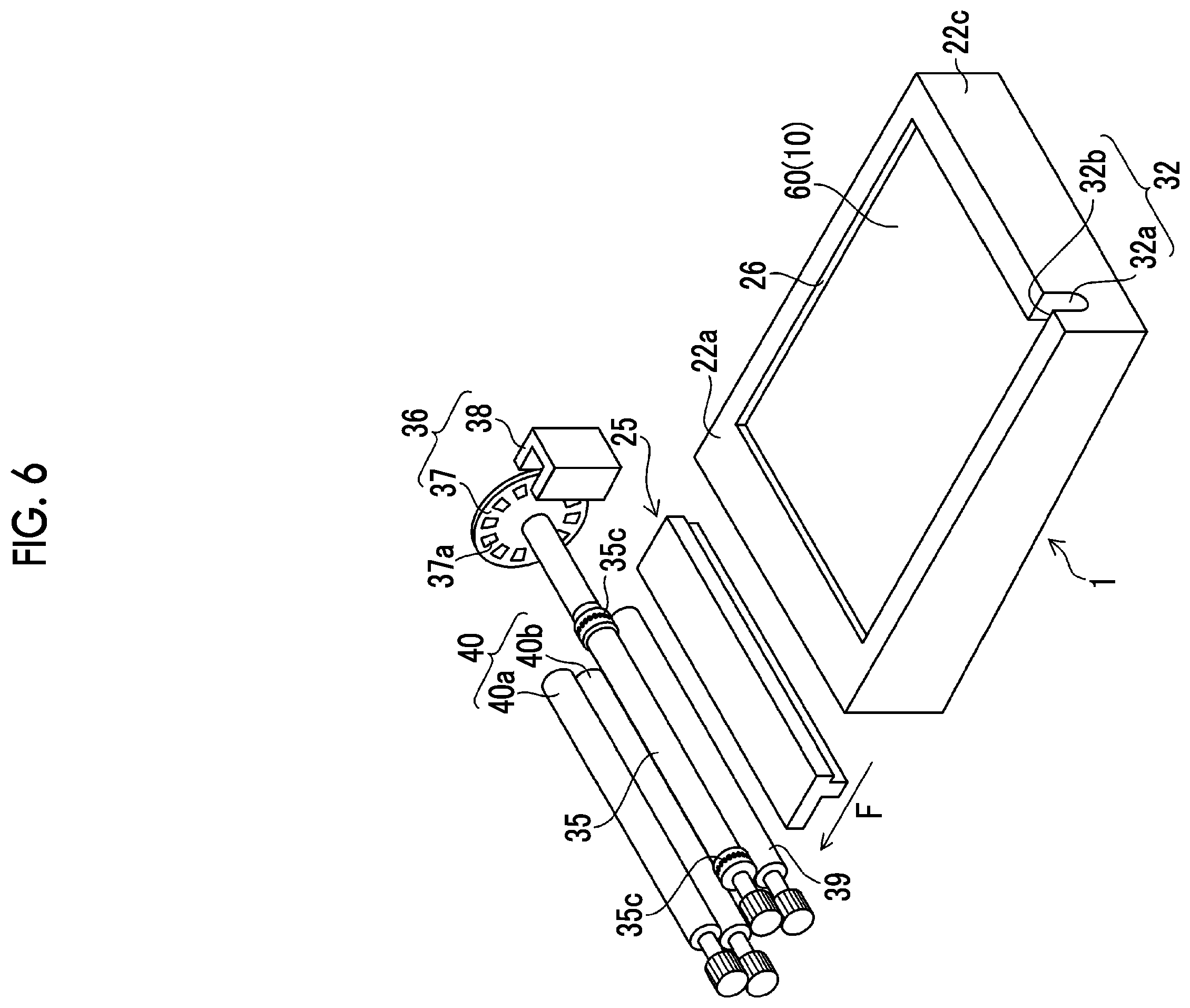 Patent US12174535 Figure 6 – Printer device, printing method, and program for outputting an exposure start signal without requiring a film detection device
