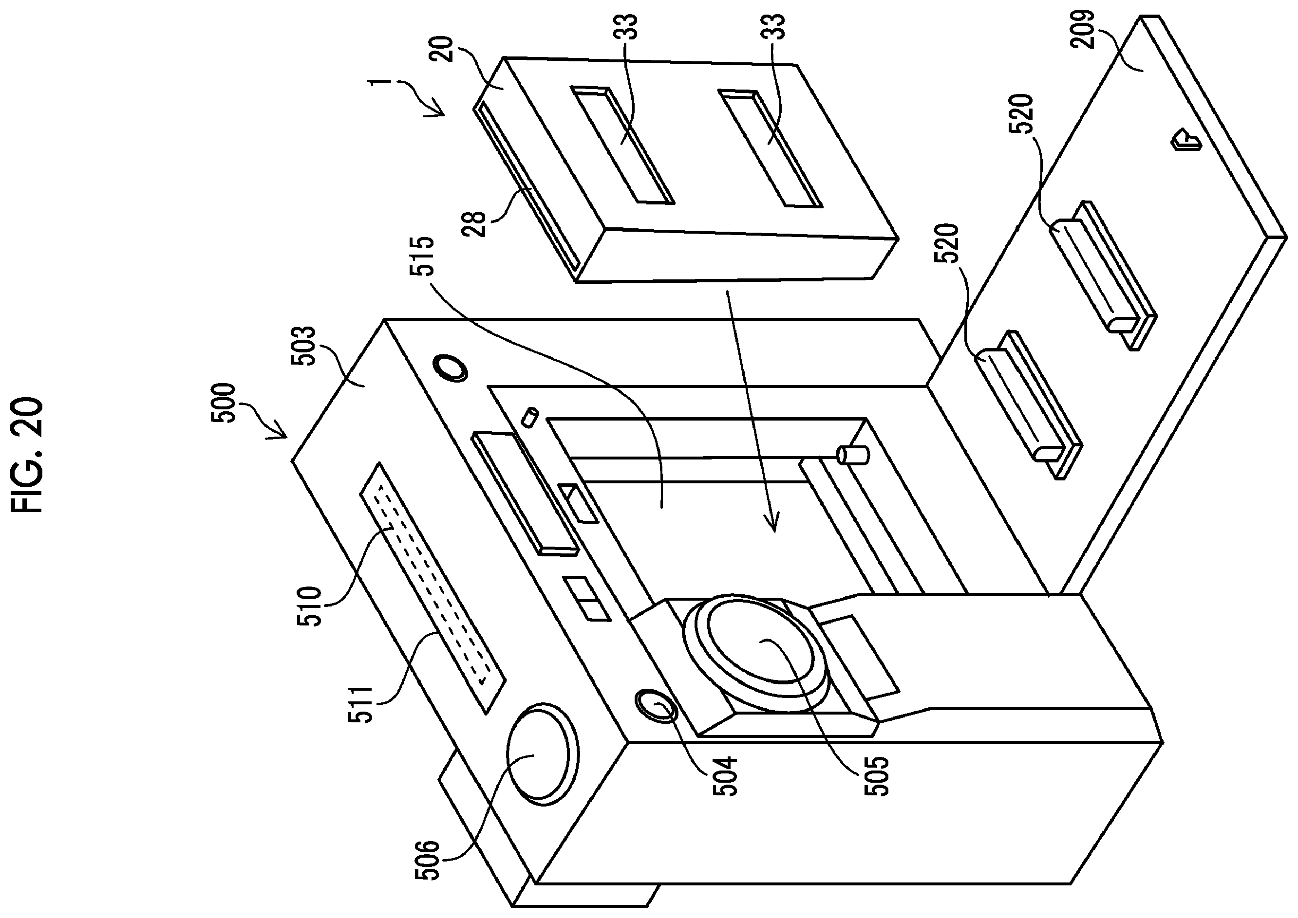Patent US12174535 Figure 20 – Printer device, printing method, and program for outputting an exposure start signal without requiring a film detection device