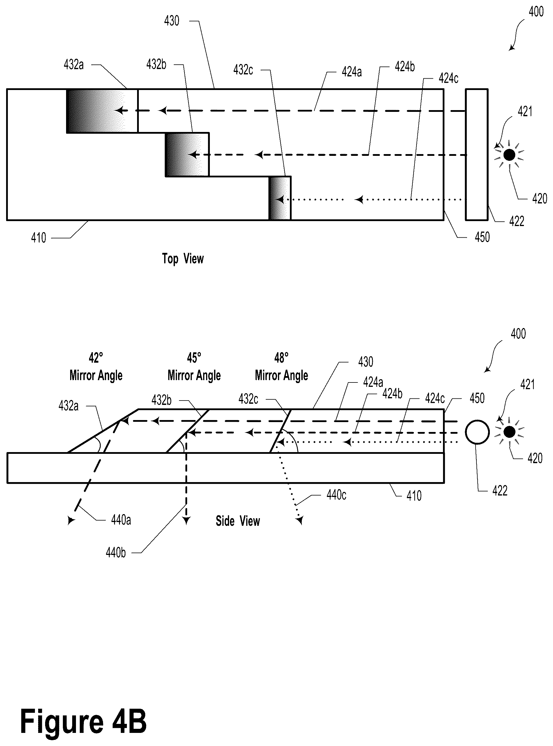 Patent US12174547 Figure 12 – Non-telecentric light guide elements