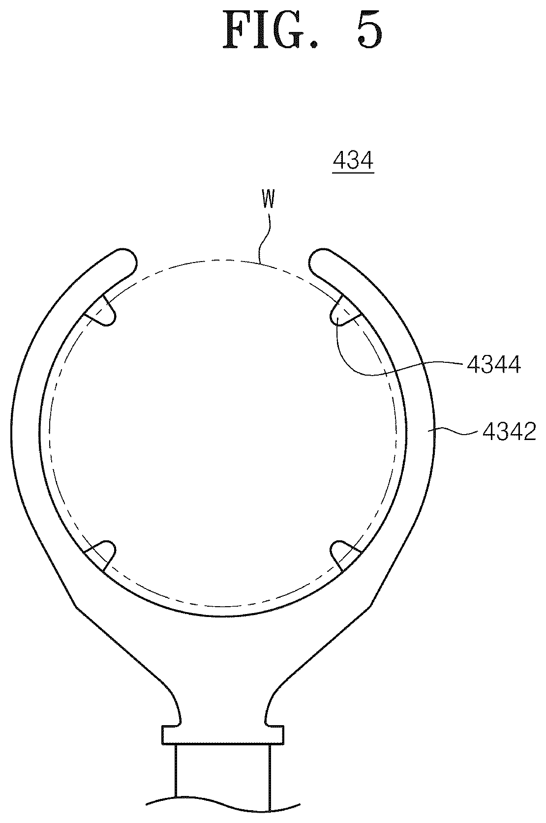 Patent US12174553 Figure 5 – Support unit, bake apparatus and substrate treating apparatus including the same