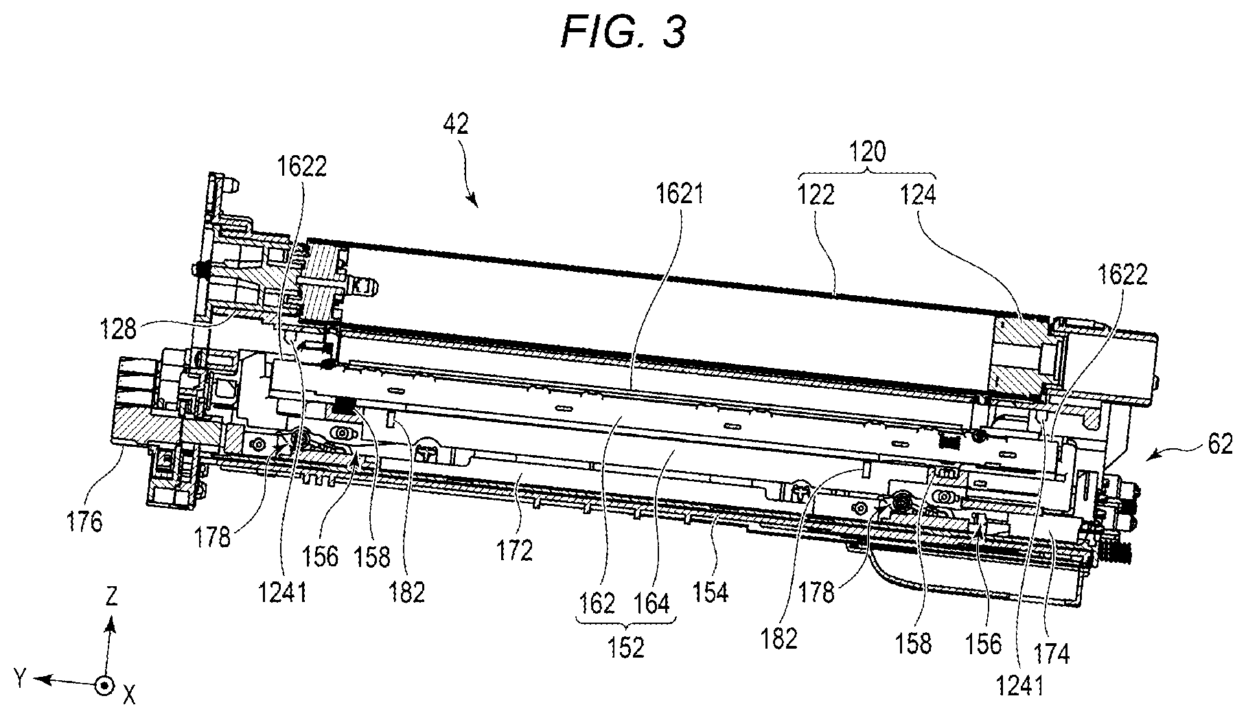 Patent US12174554 Figure 3 – Image forming apparatus with repositionable shutter assembly