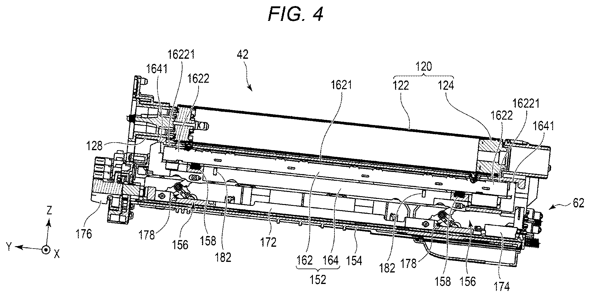 Patent US12174554 Figure 4 – Image forming apparatus with repositionable shutter assembly