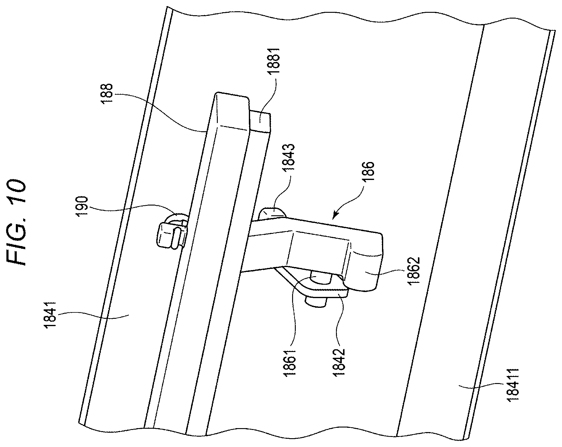 Patent US12174554 Figure 10 – Image forming apparatus with repositionable shutter assembly