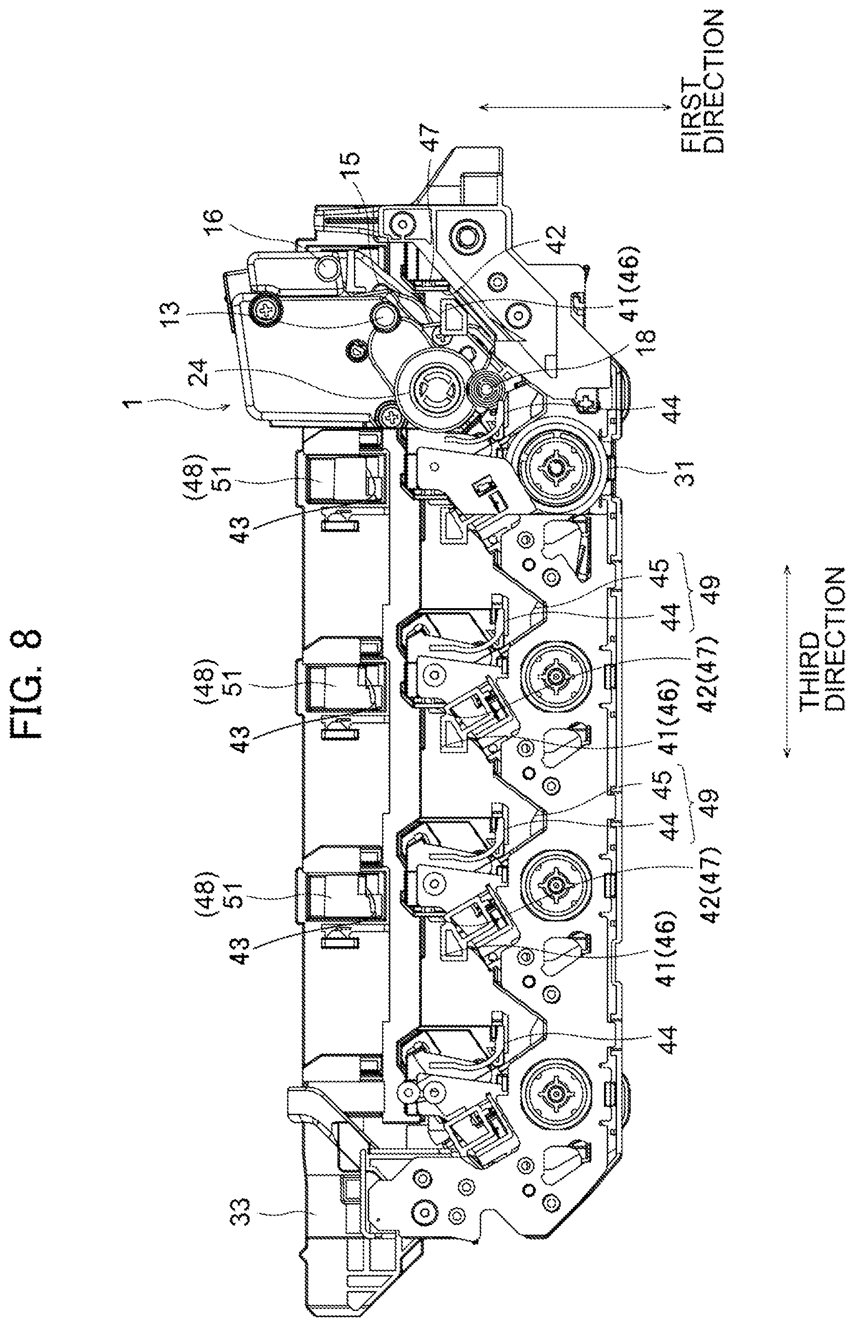 Patent US12174557 Figure 8 – Developer cartridge