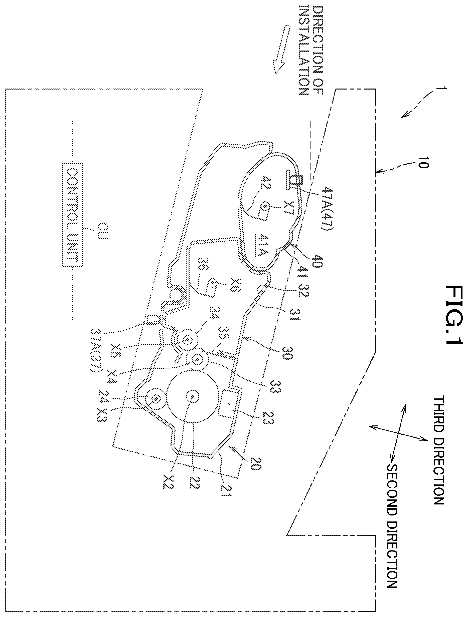 Patent US12174560 Figure 1 – Toner cartridge and drum cartridge