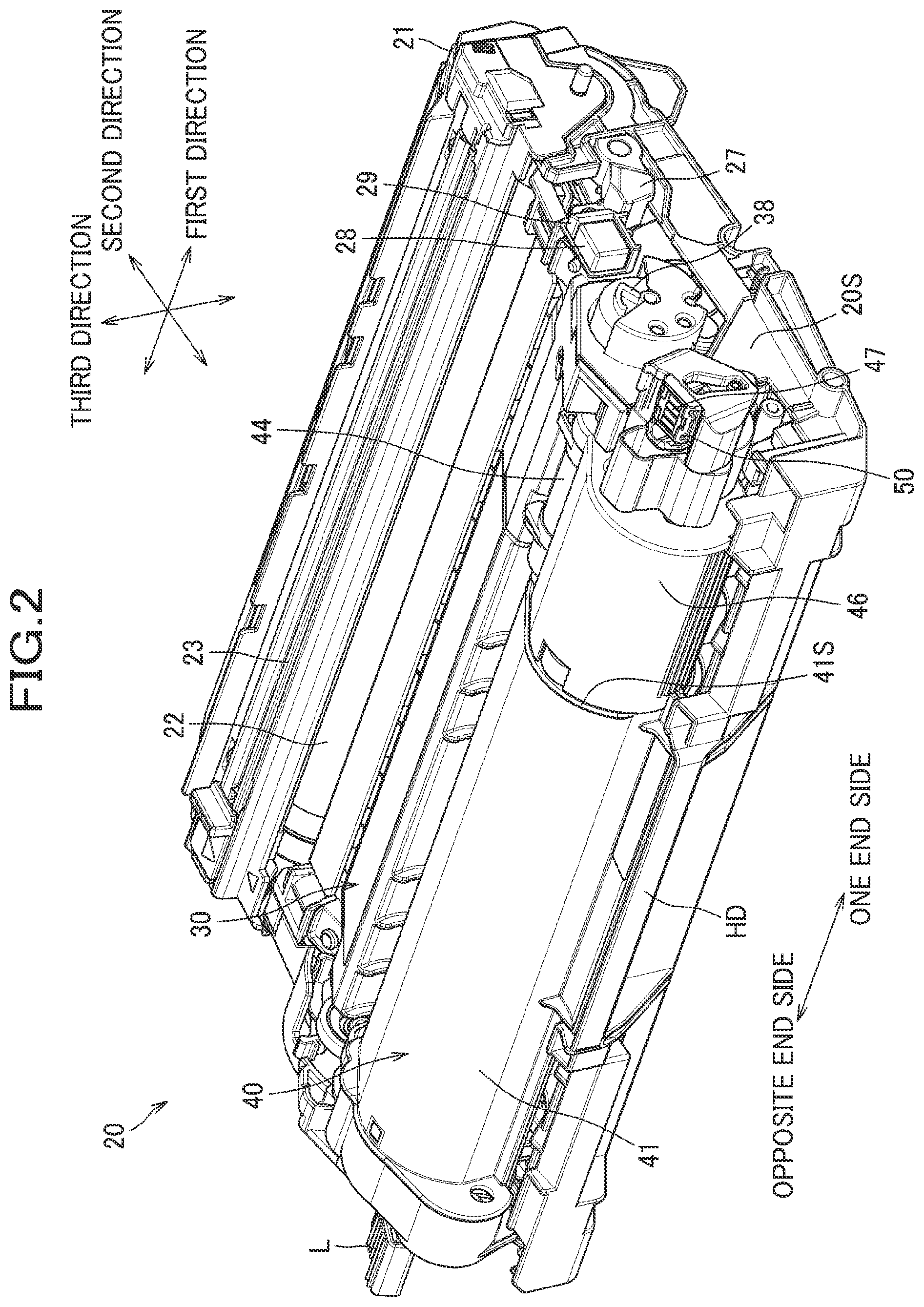 Patent US12174560 Figure 2 – Toner cartridge and drum cartridge