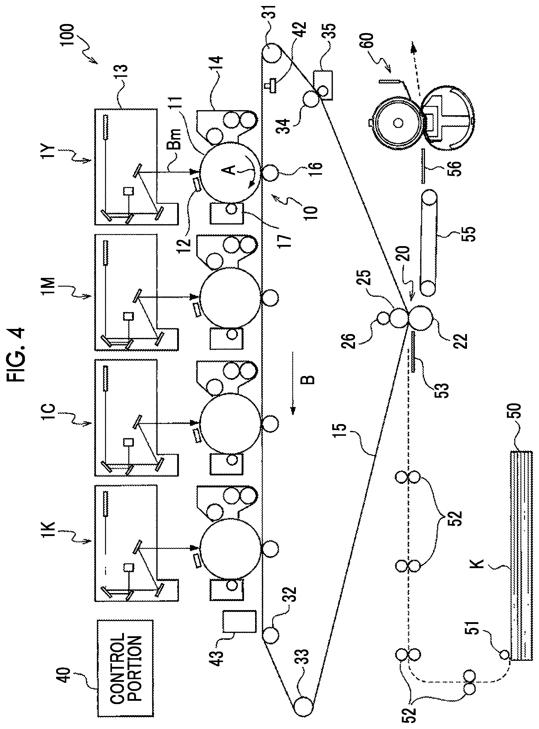 Patent US12174571 Figure 4 – Fixing belt including layer of polyimide and specific filler, fixing device including the fixing belt, and image forming apparatus including the fixing device