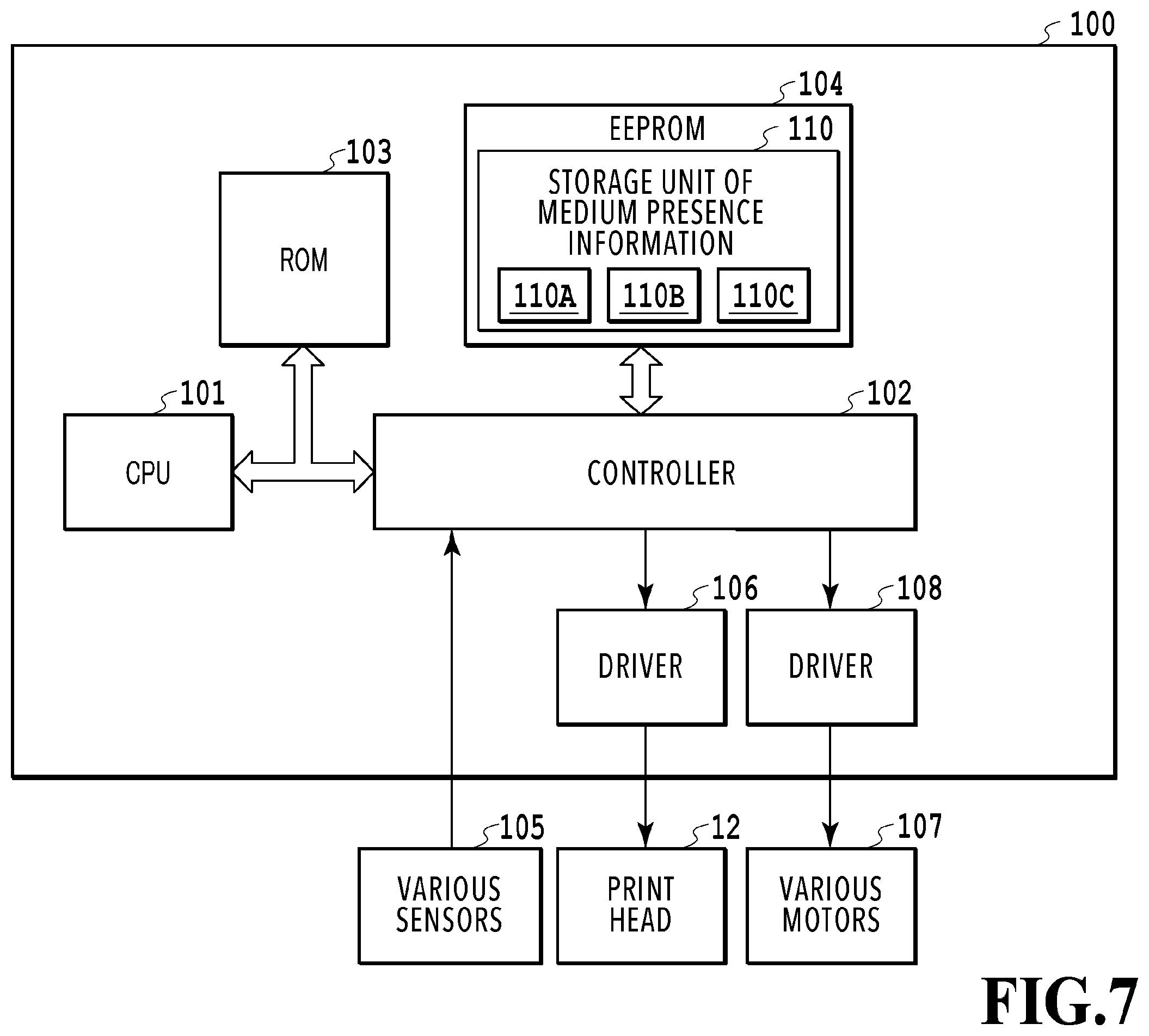 Patent US12174573 Figure 7 – Conveyance apparatus and printing apparatus