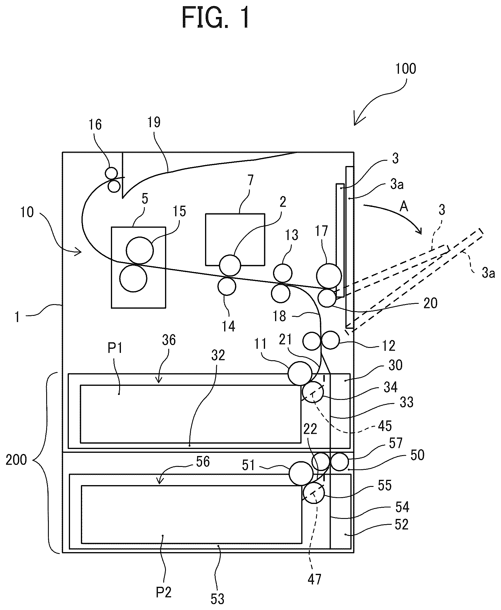 Patent US12174578 Figure 1 – Housing structure and image forming apparatus