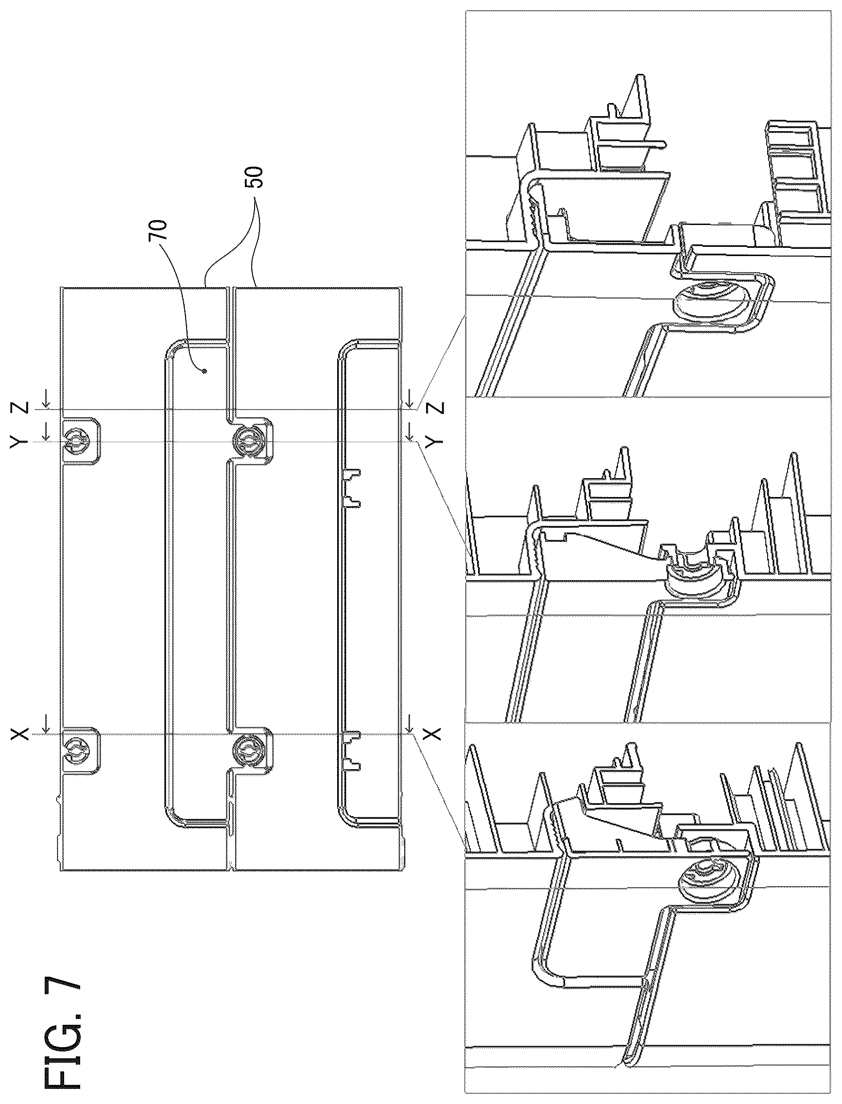 Patent US12174578 Figure 7 – Housing structure and image forming apparatus