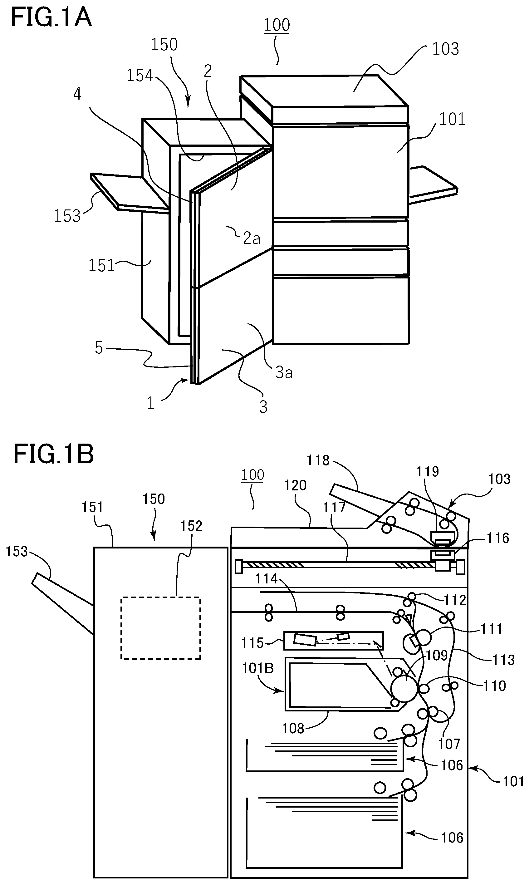 Patent US12174579 Figure 1 – Joined structural body, image forming apparatus and finisher