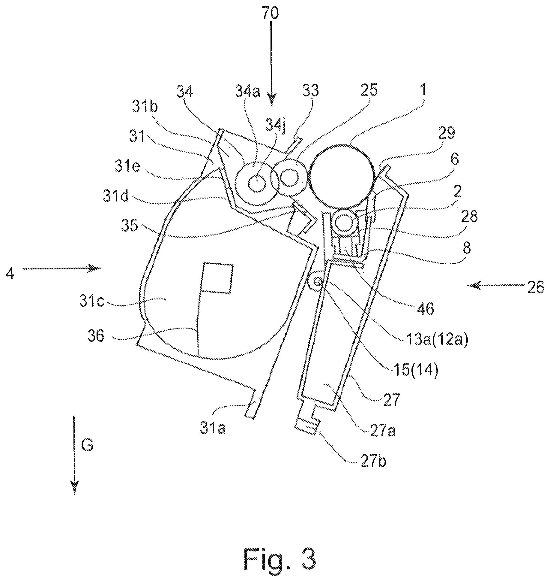 Patent US12174582 Figure 3 – Process cartridge and image forming apparatus