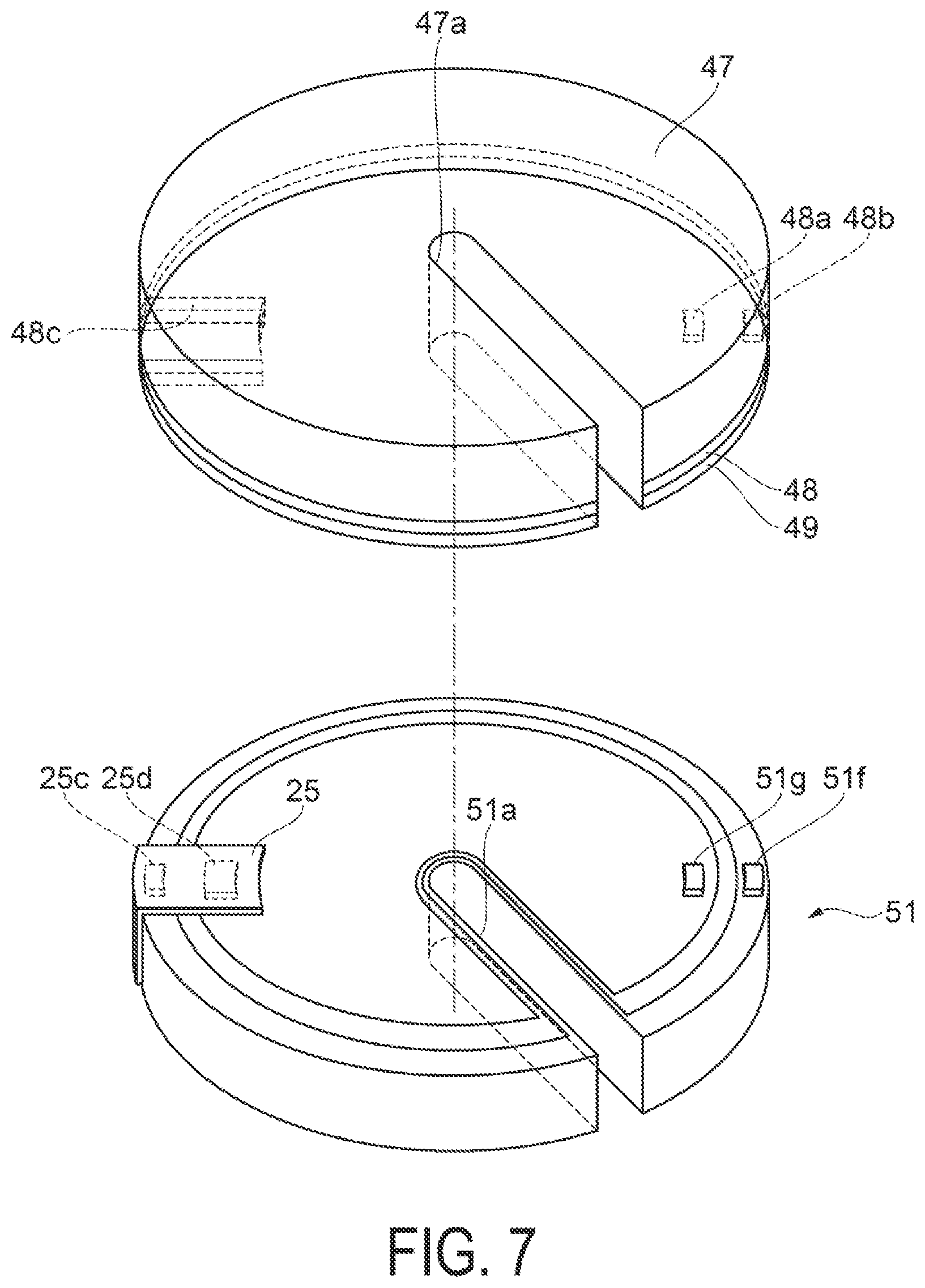Patent US12174589 Figure 6 – Electronic watch having a date indicator between a battery and a movement