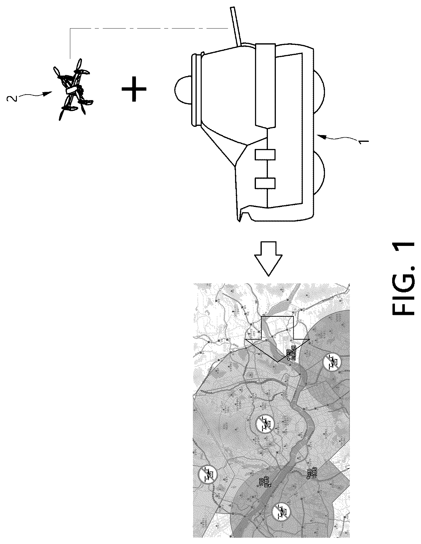 Patent US12174632 Figure 1 – Mobile security robot equipped with micro flight device and control method thereof