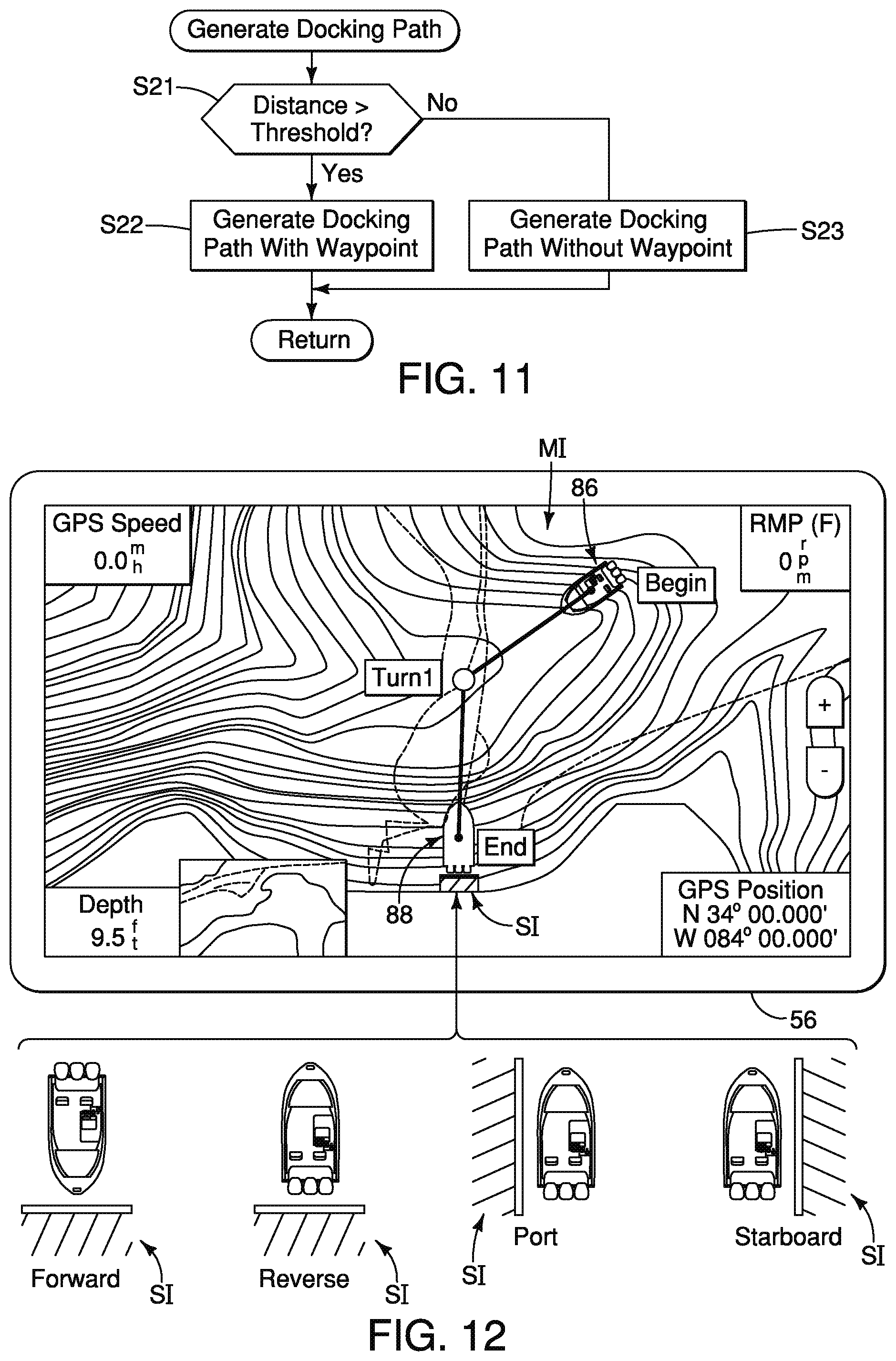 Patent US12174633 Figure 10 – Watercraft auto-docking system and watercraft auto-docking method