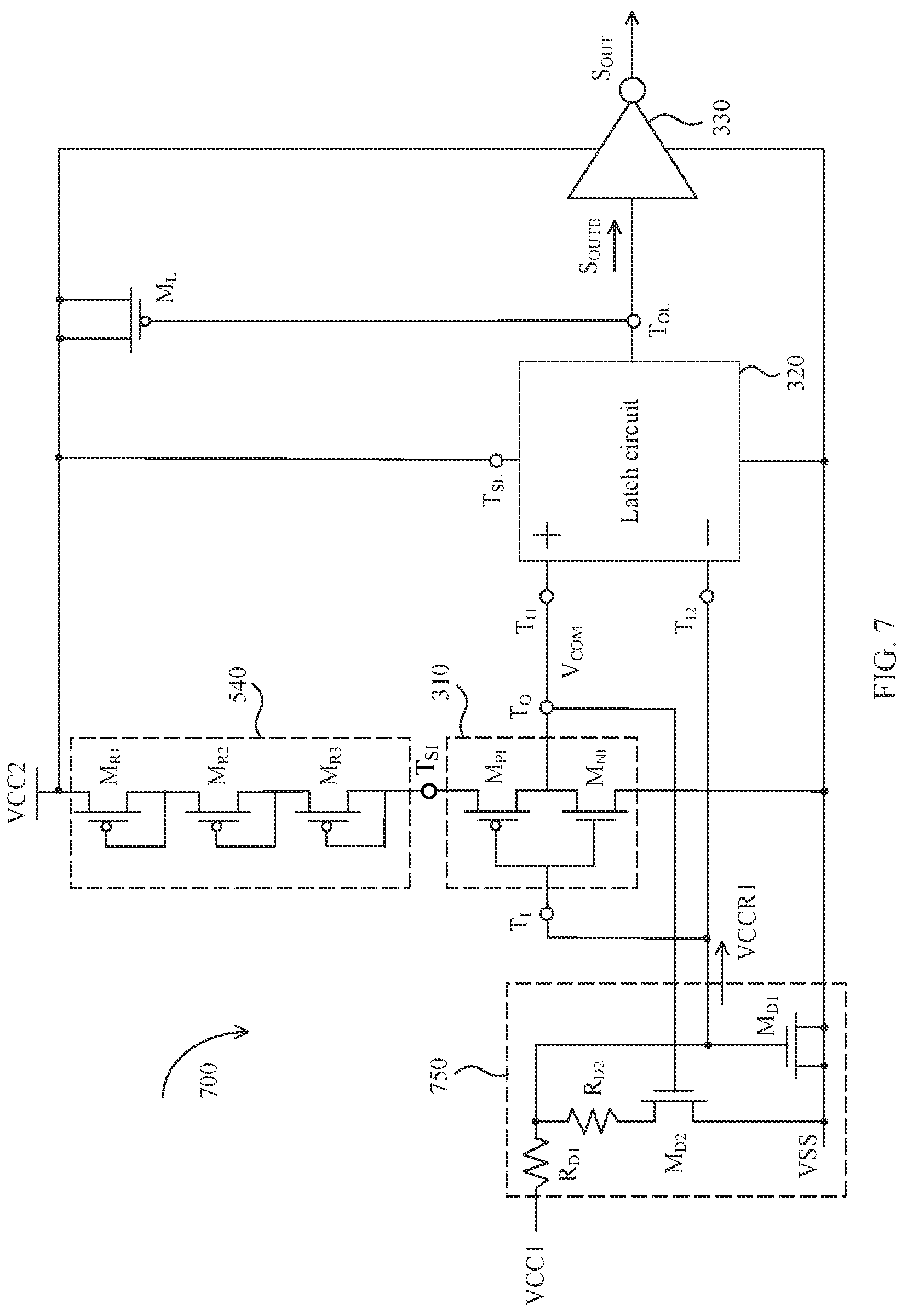 Patent US12174648 Figure 7 – Power management circuit and method for integrated circuit having multiple power domains