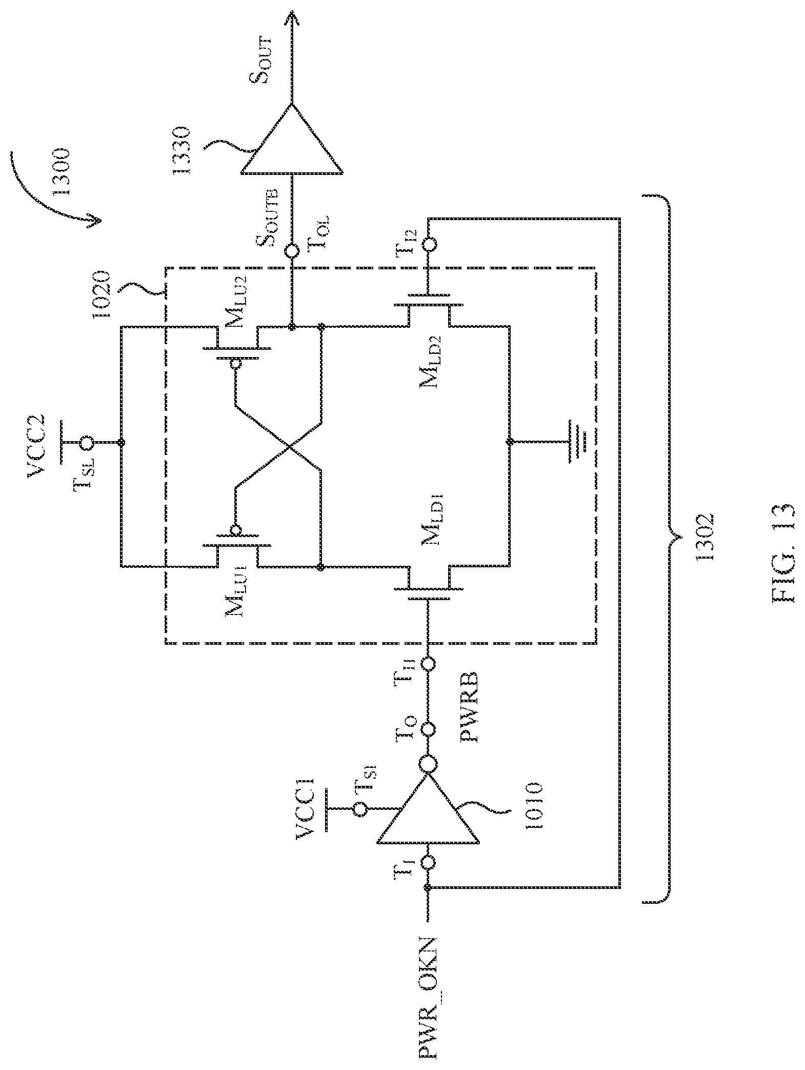 Patent US12174648 Figure 13 – Power management circuit and method for integrated circuit having multiple power domains