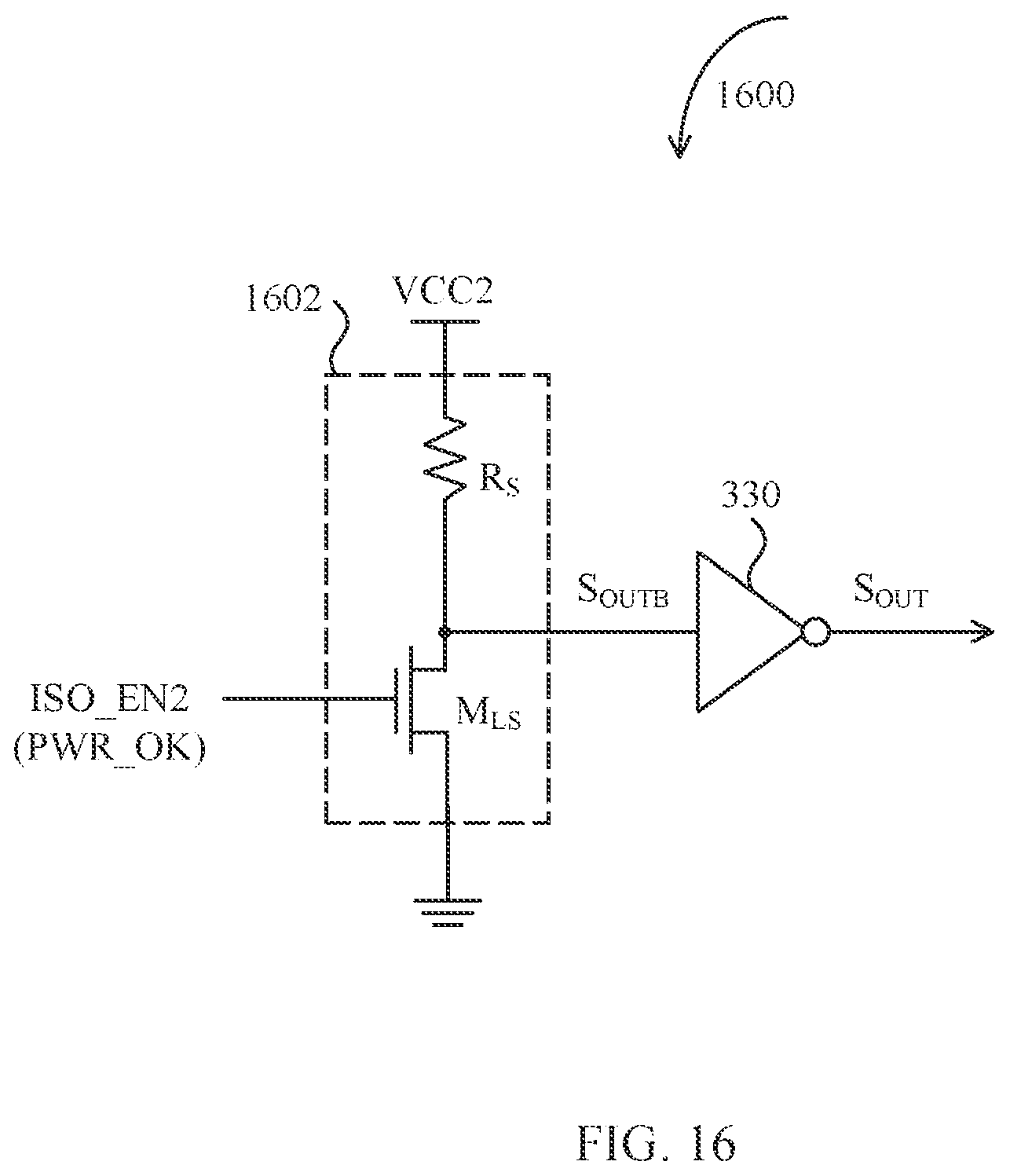 Patent US12174648 Figure 16 – Power management circuit and method for integrated circuit having multiple power domains