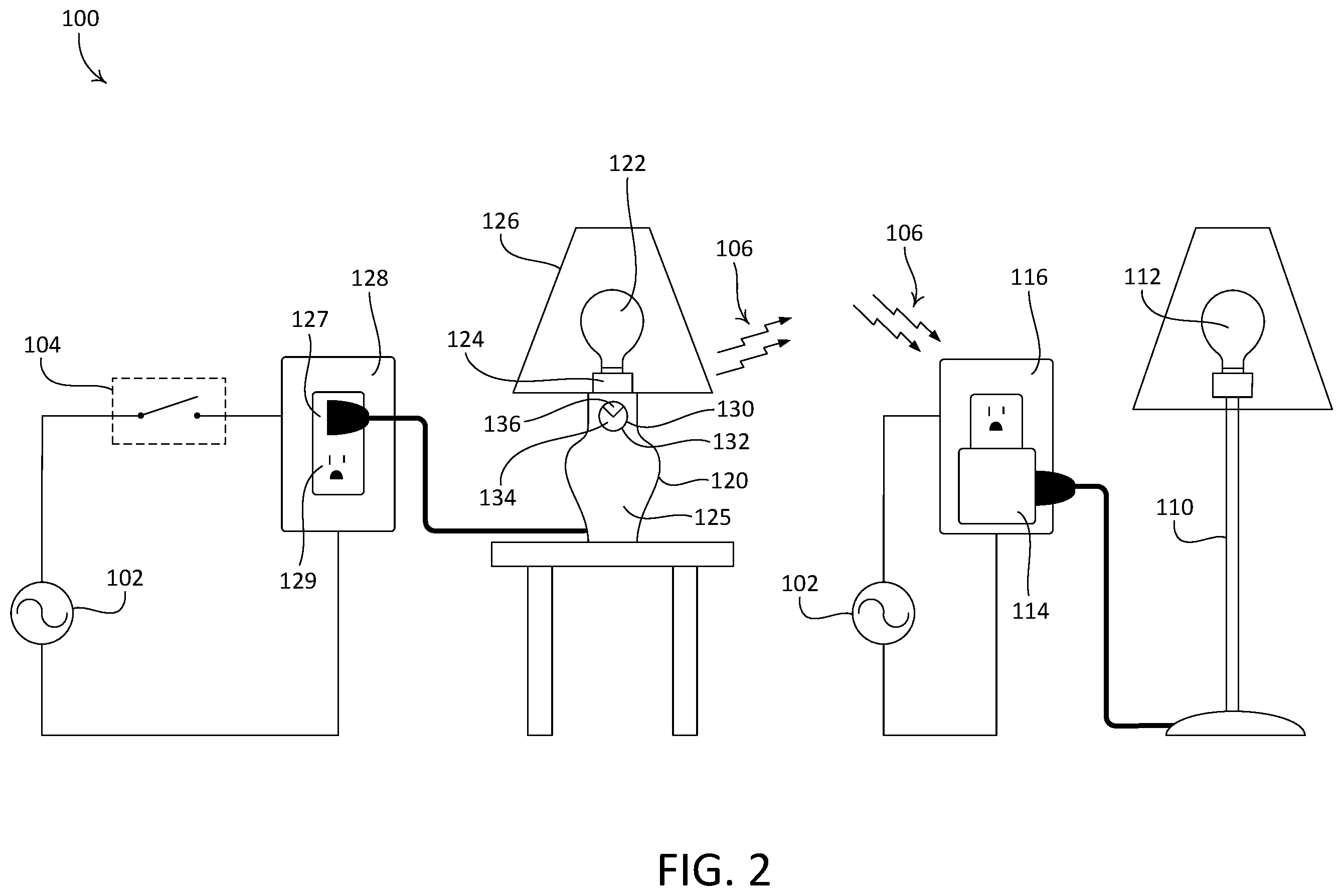 Patent US12174652 Figure 2 – Load-sensing remote control device for use in a load control system