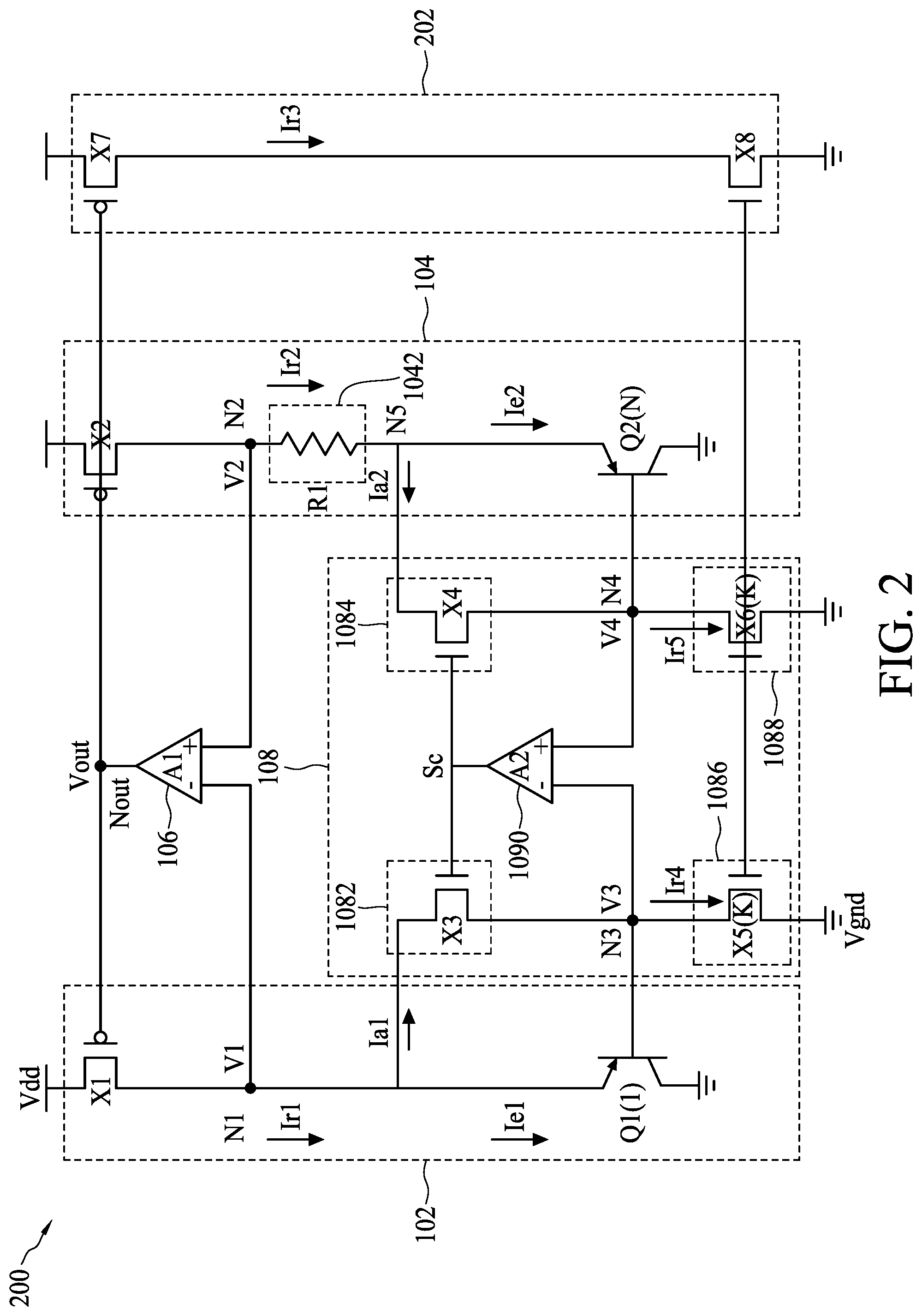 Patent US12174653 Figure 2 – Signal generating device, bandgap reference device and method of generating temperature-dependent signal