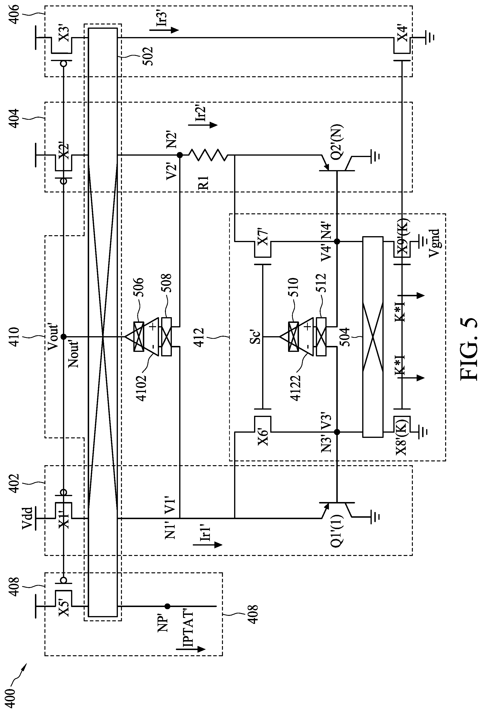 Patent US12174653 Figure 5 – Signal generating device, bandgap reference device and method of generating temperature-dependent signal