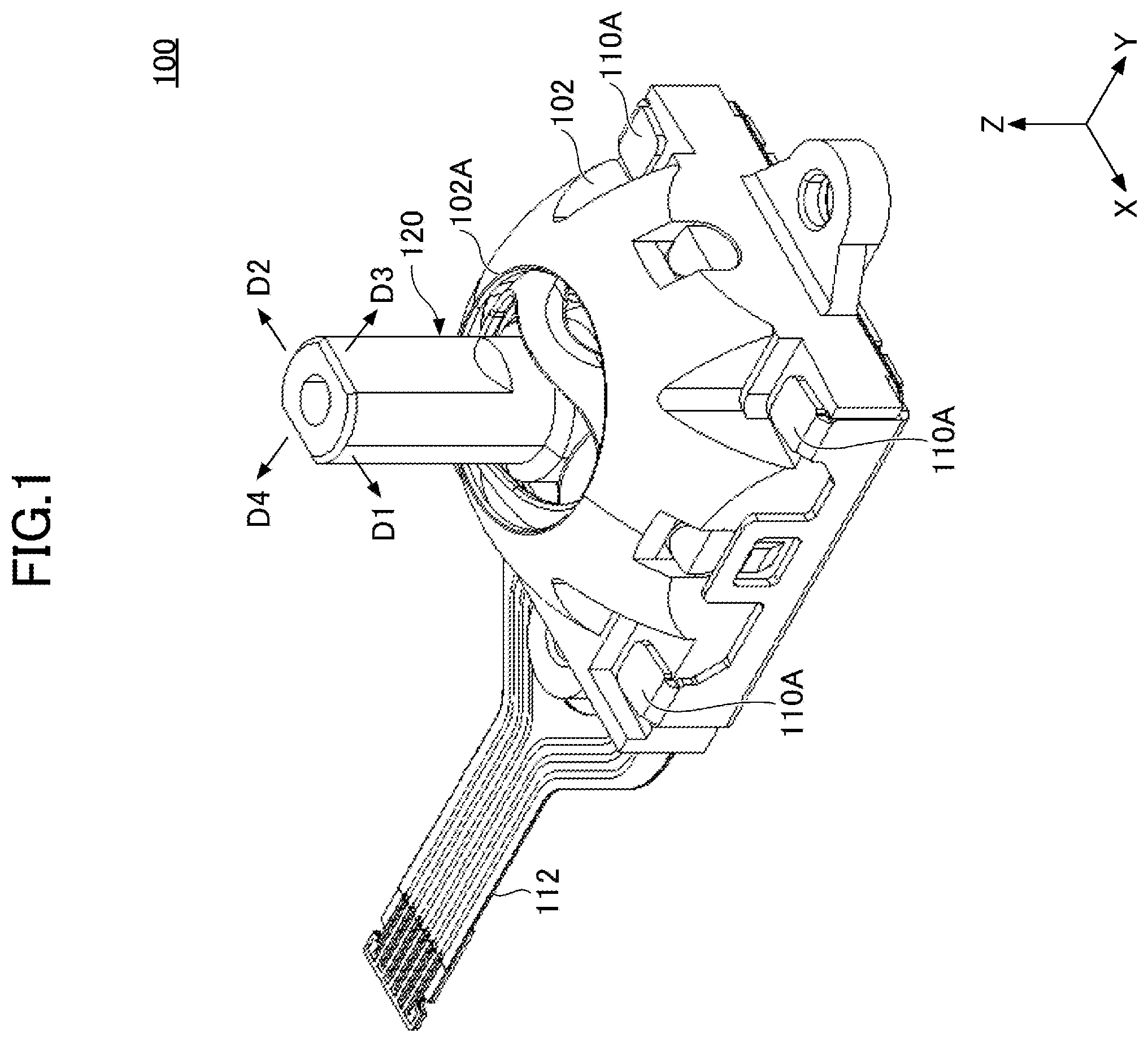 Patent US12174654 Figure 1 – Operation device for inproving accuracy of value of output signal indicating a neutral position