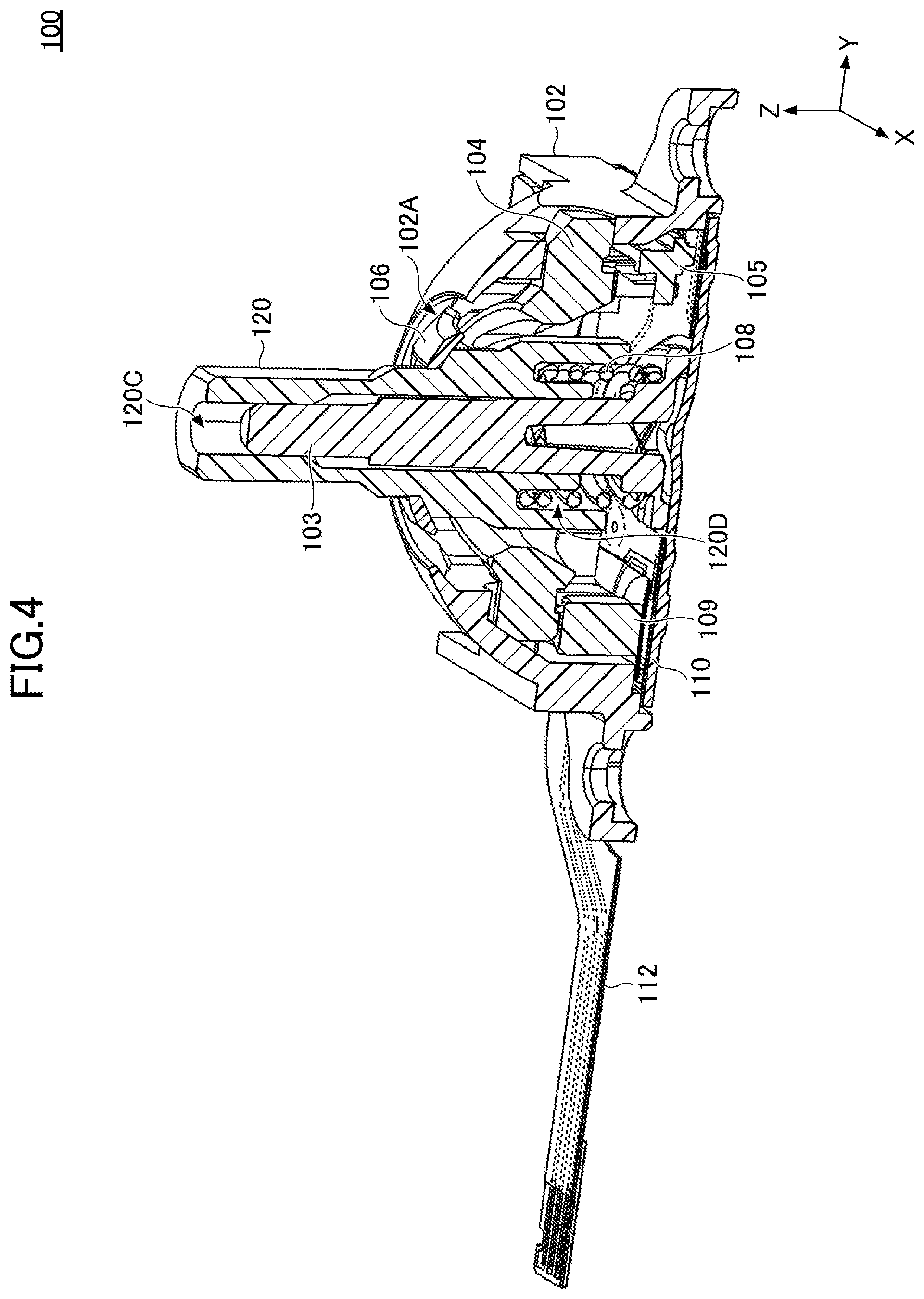 Patent US12174654 Figure 4 – Operation device for inproving accuracy of value of output signal indicating a neutral position