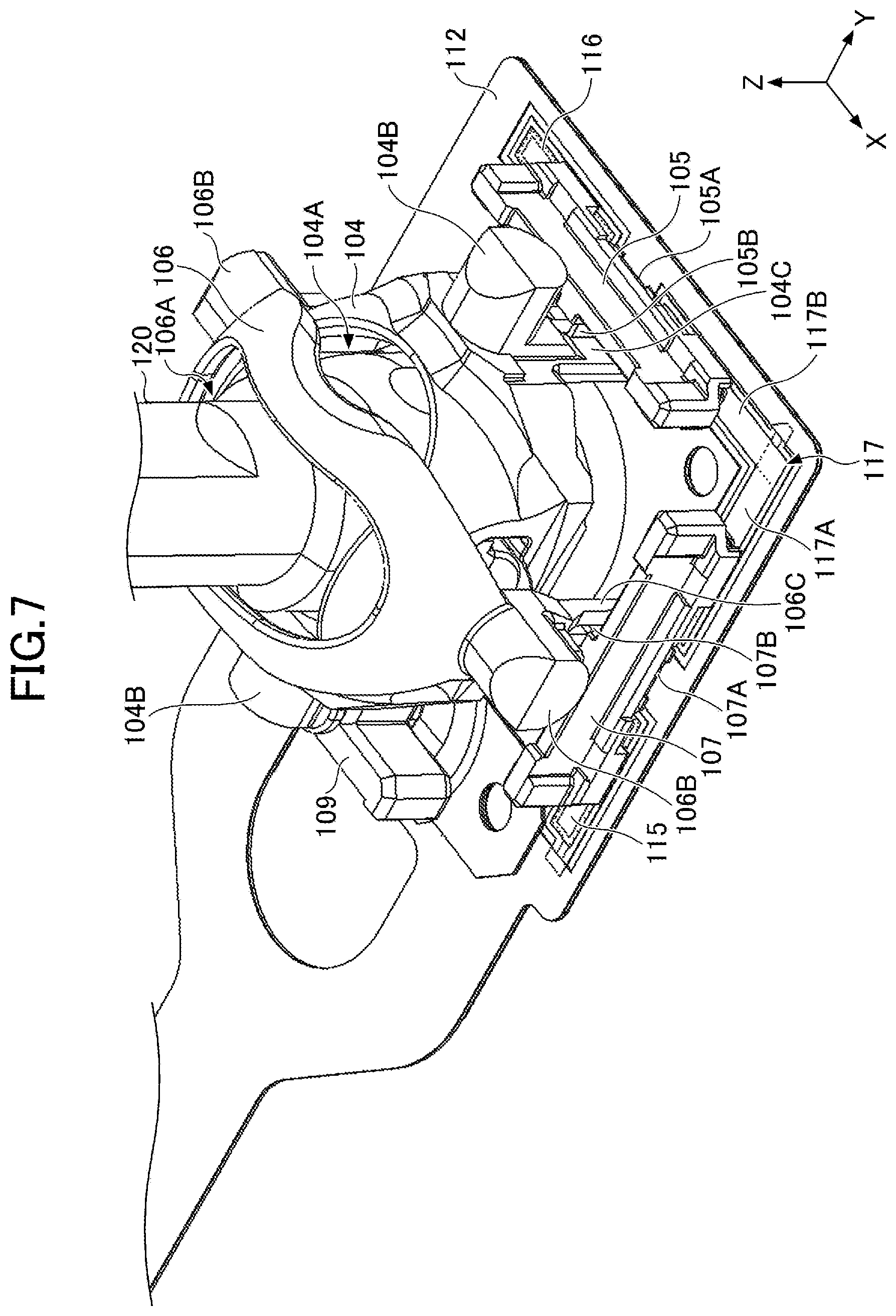 Patent US12174654 Figure 7 – Operation device for inproving accuracy of value of output signal indicating a neutral position