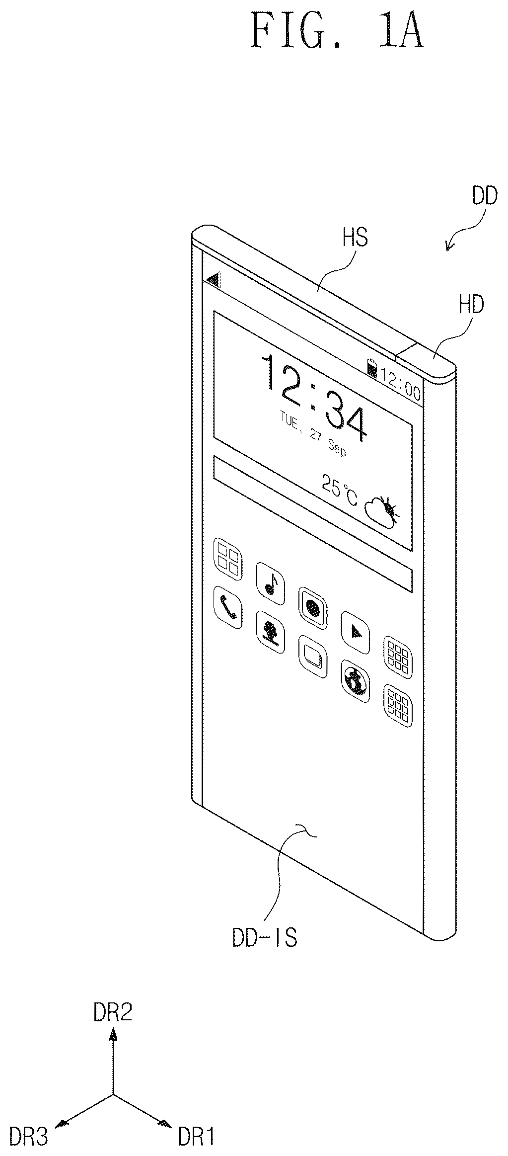 Patent US12174666 Figure 1 – Display device