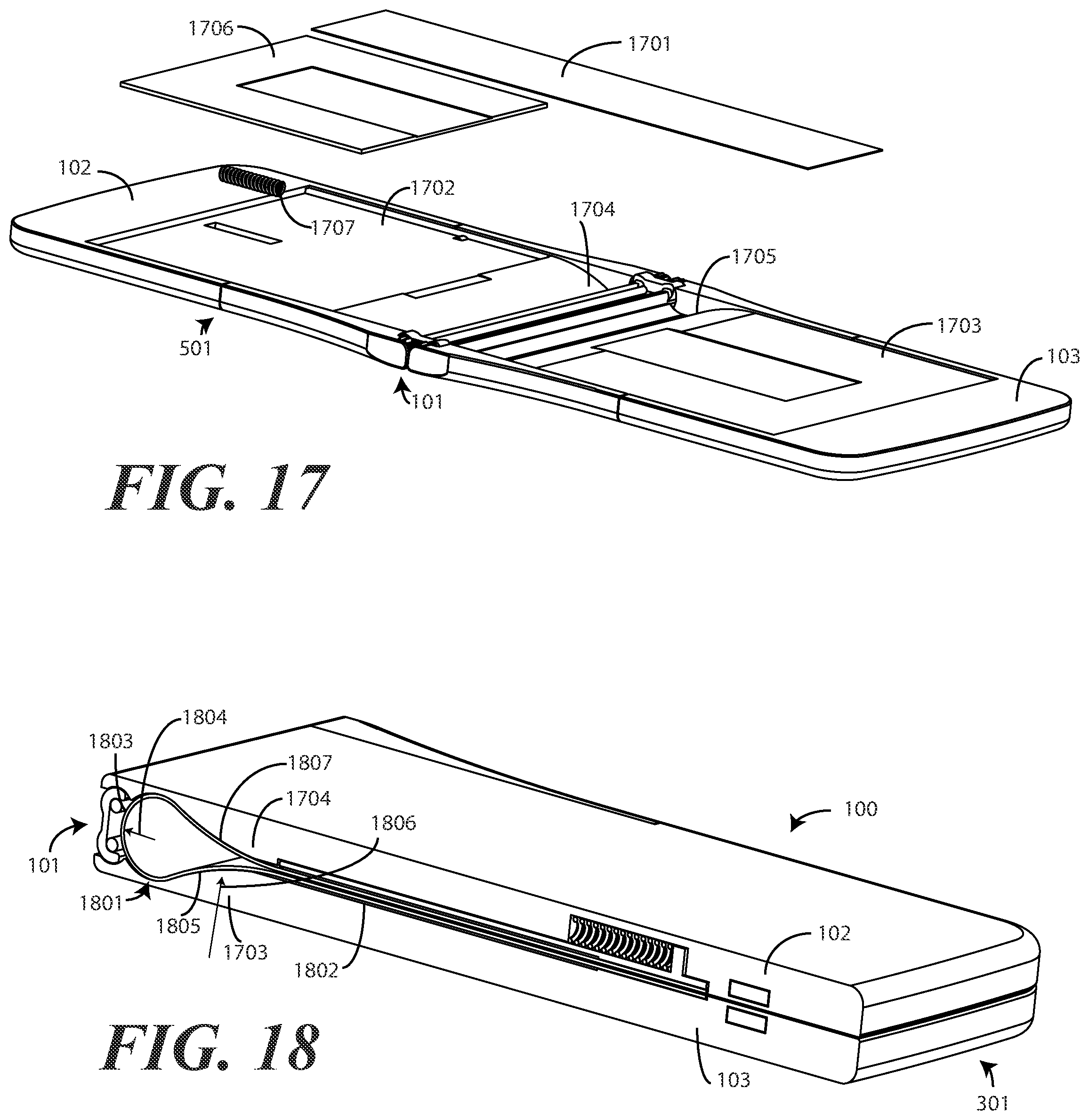 Patent US12174668 Figure 10 – Flexible display with preformed curvilinear foldable substrate and corresponding electronic devices and methods