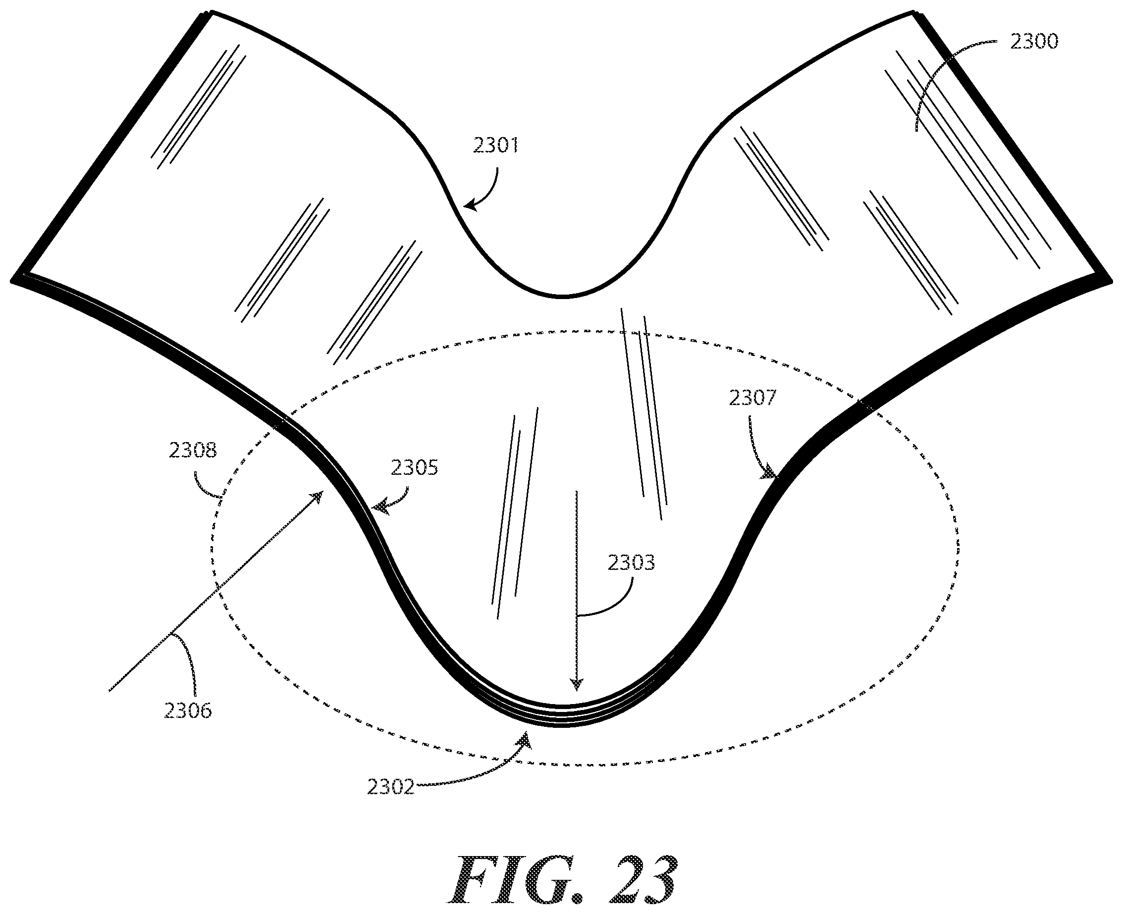 Patent US12174668 Figure 13 – Flexible display with preformed curvilinear foldable substrate and corresponding electronic devices and methods