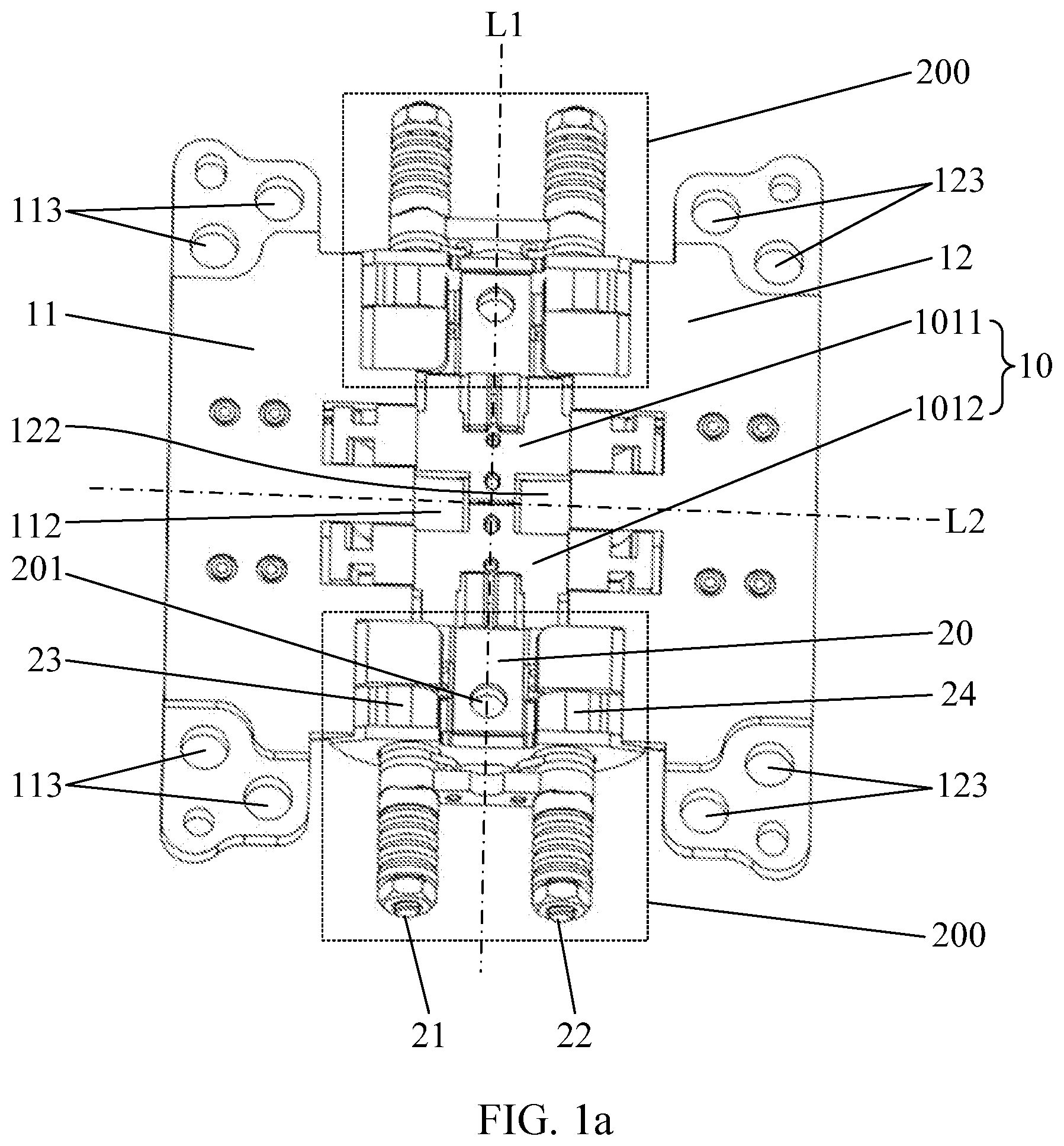 Patent US12174669 Figure 1 – Hinge apparatus and foldable display apparatus