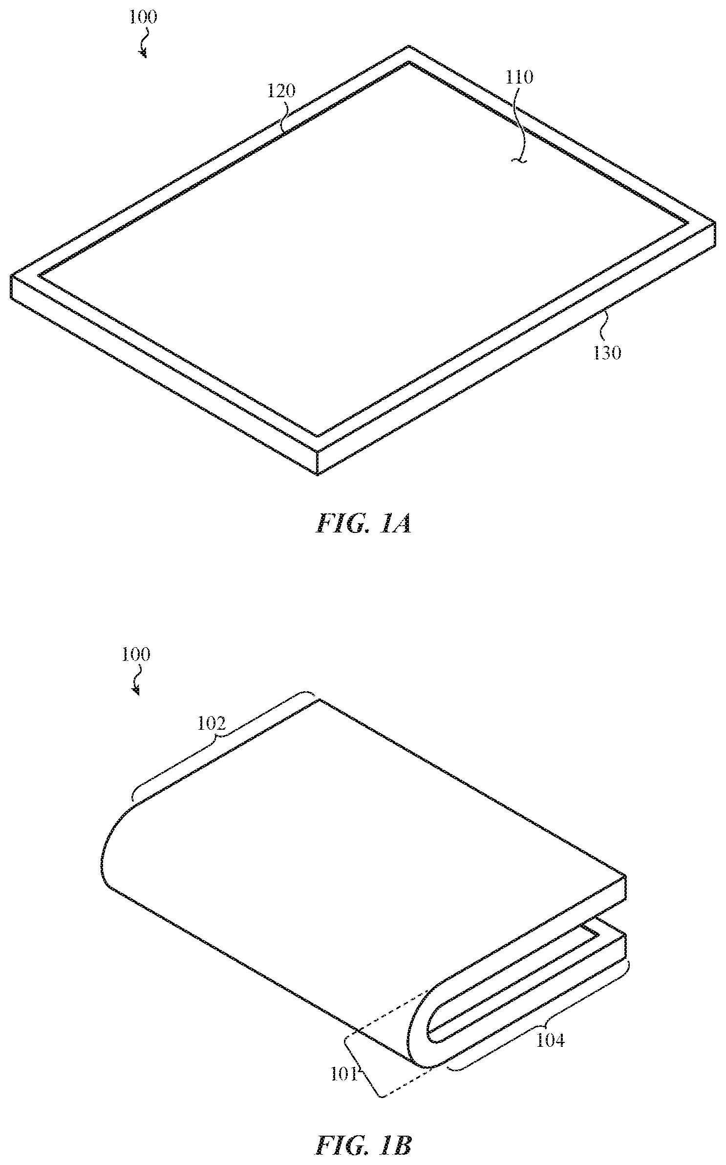 Patent US12174671 Figure 1 – Foldable cover and display for an electronic device
