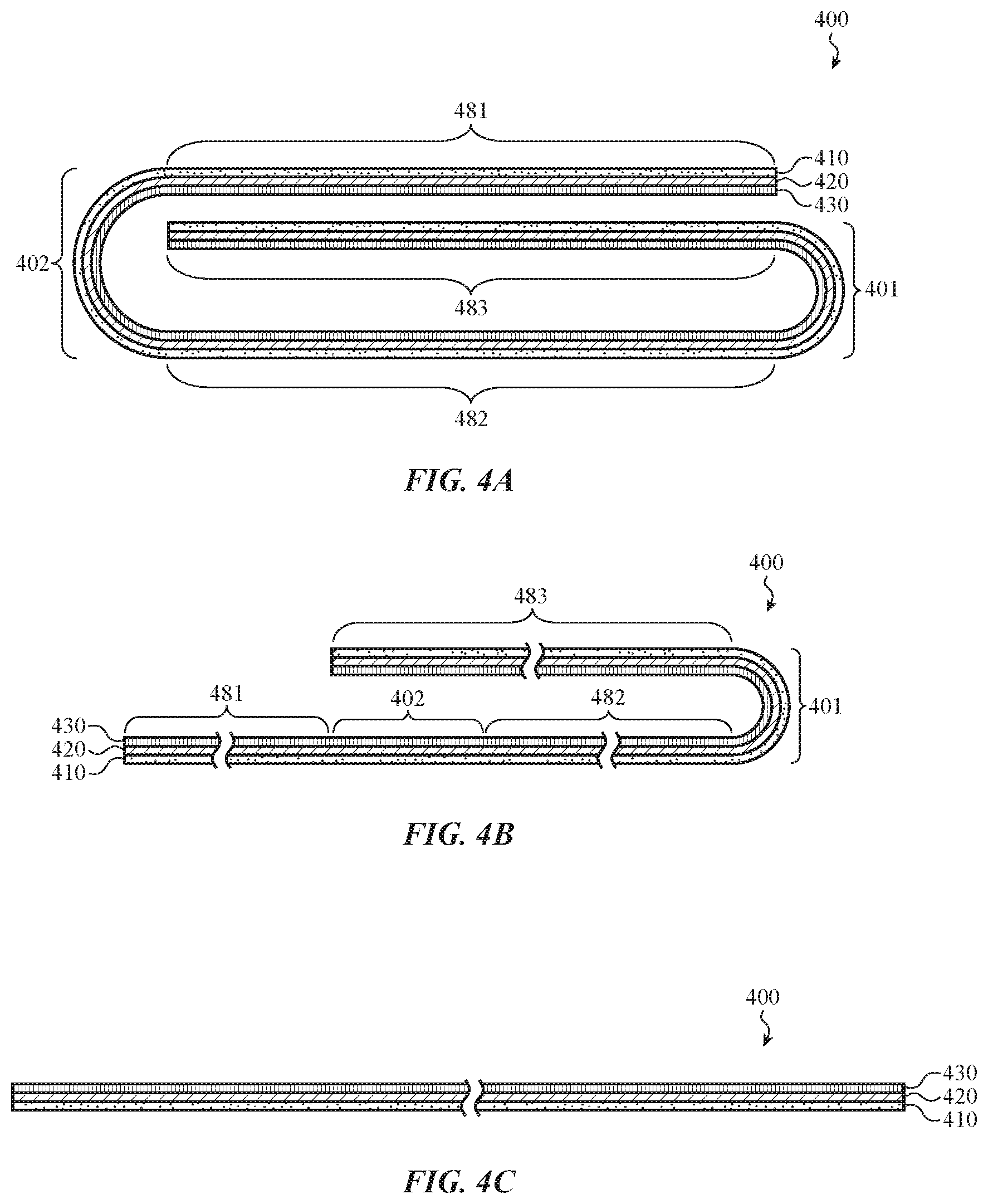 Patent US12174671 Figure 4 – Foldable cover and display for an electronic device