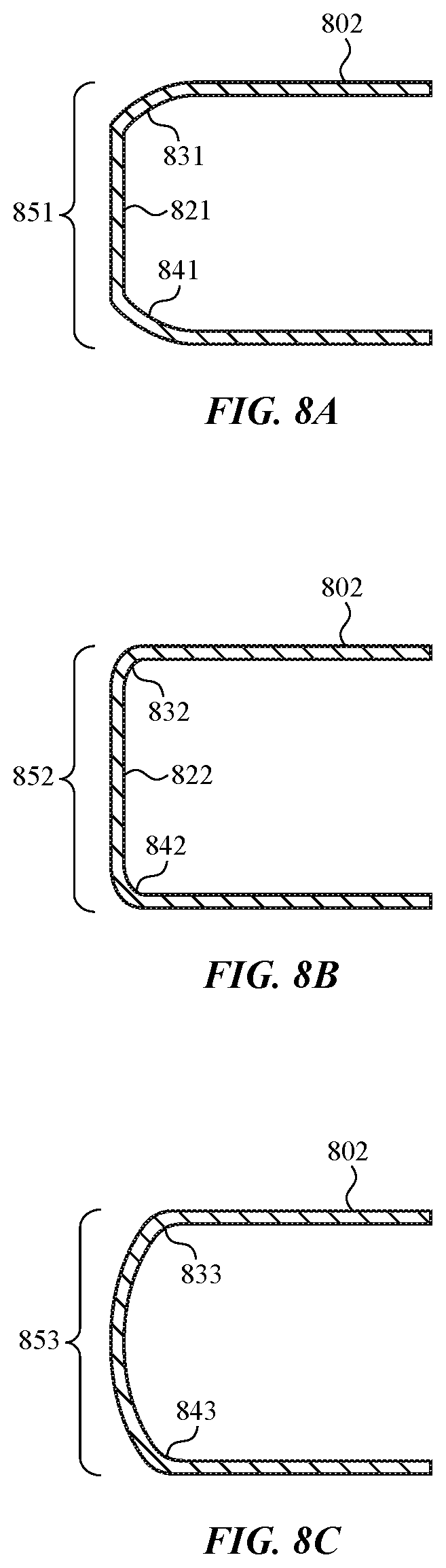 Patent US12174671 Figure 8 – Foldable cover and display for an electronic device