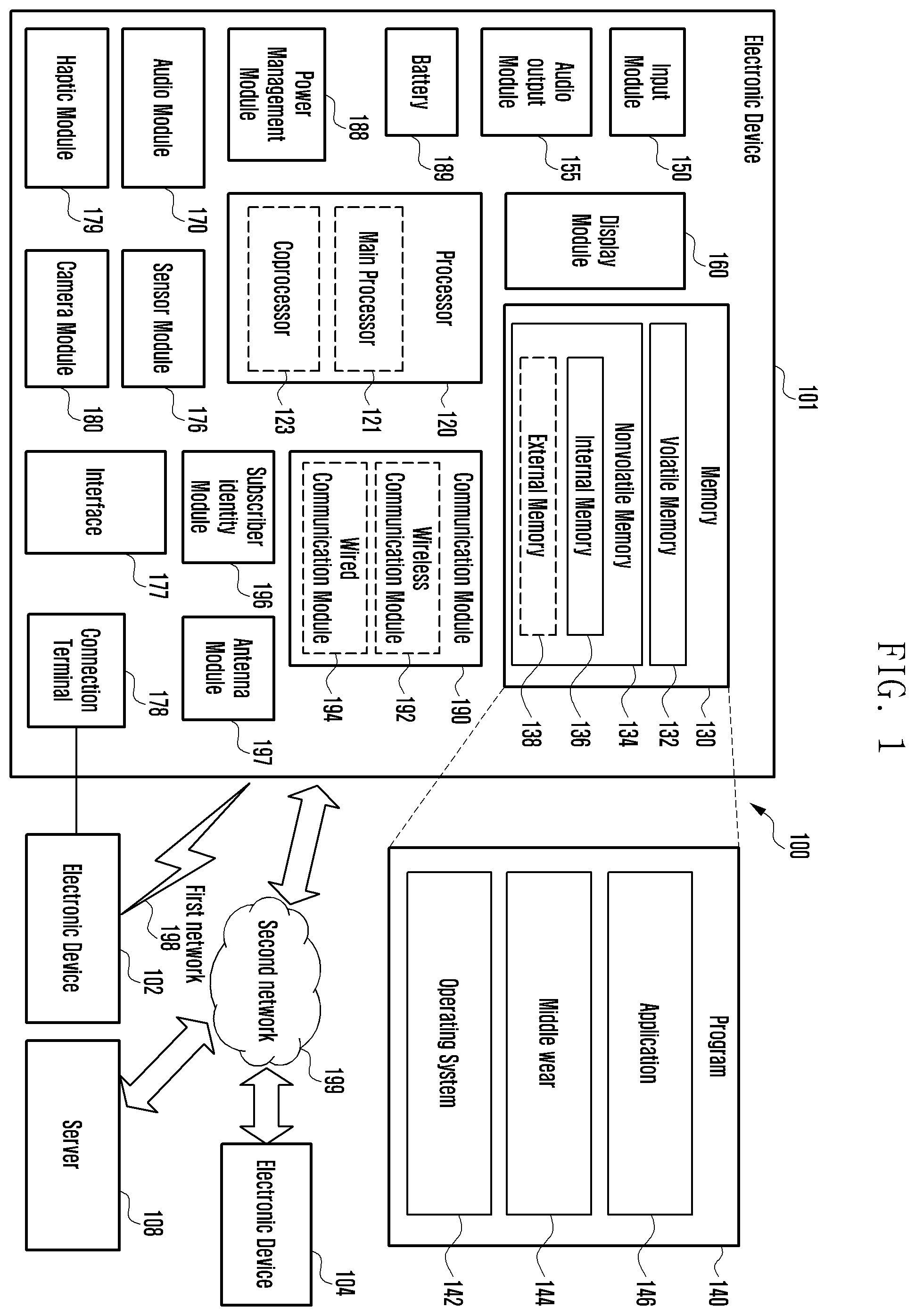 Patent US12174674 Figure 1 – Foldable electronic device and method for controlling foldable electronic device