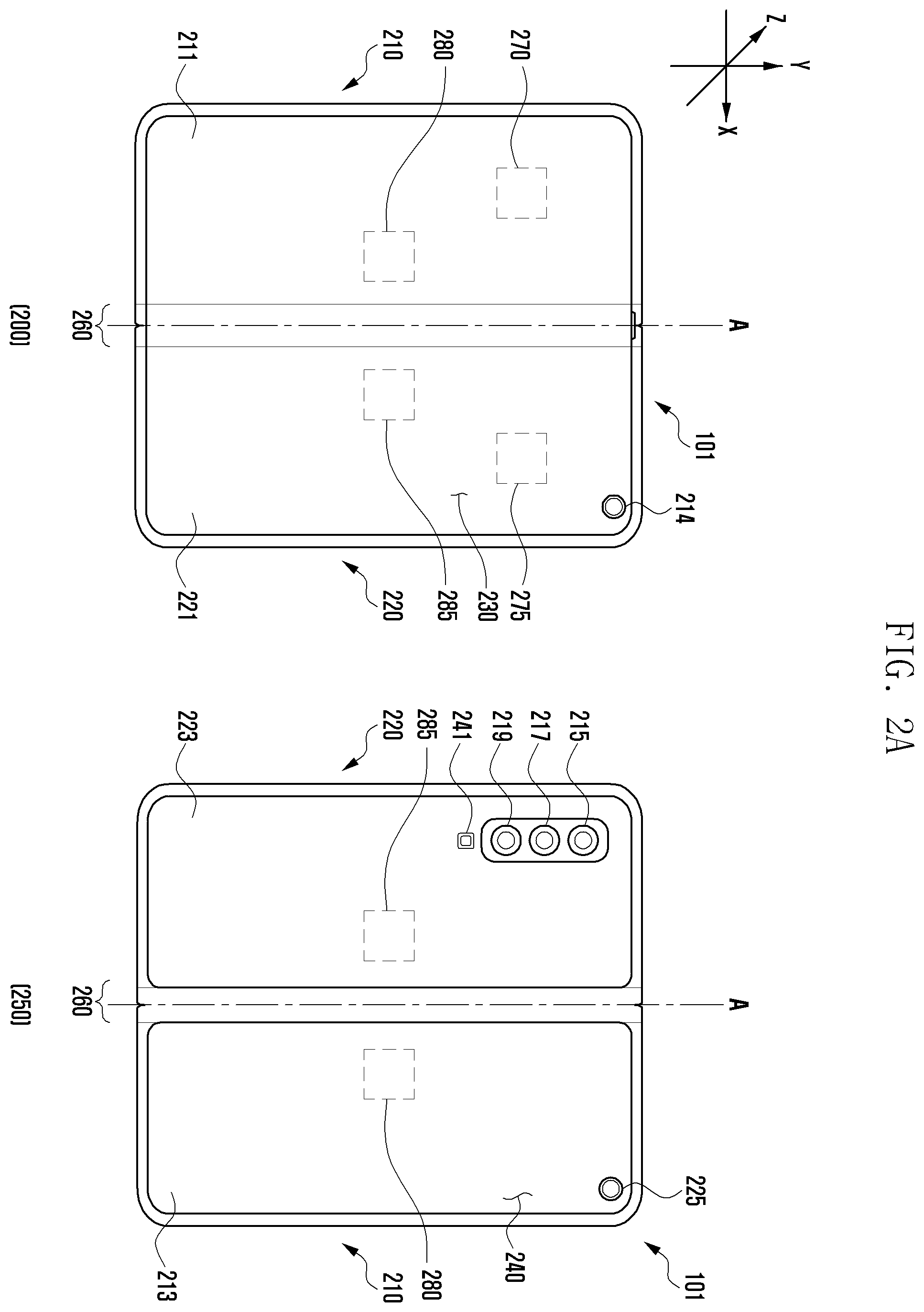 Patent US12174674 Figure 2 – Foldable electronic device and method for controlling foldable electronic device