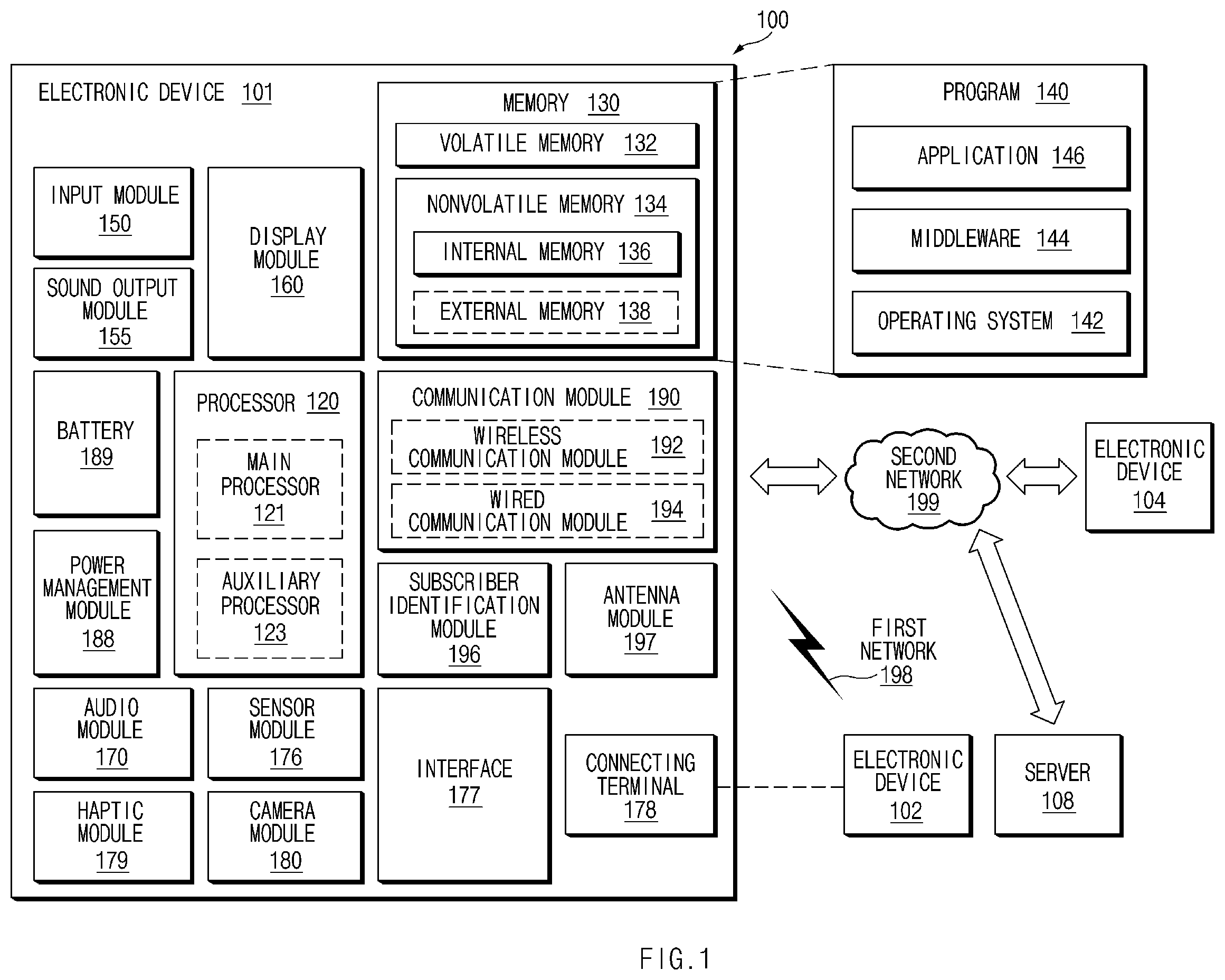 Patent US12174684 — Electronic device and control method thereof — Figure 1