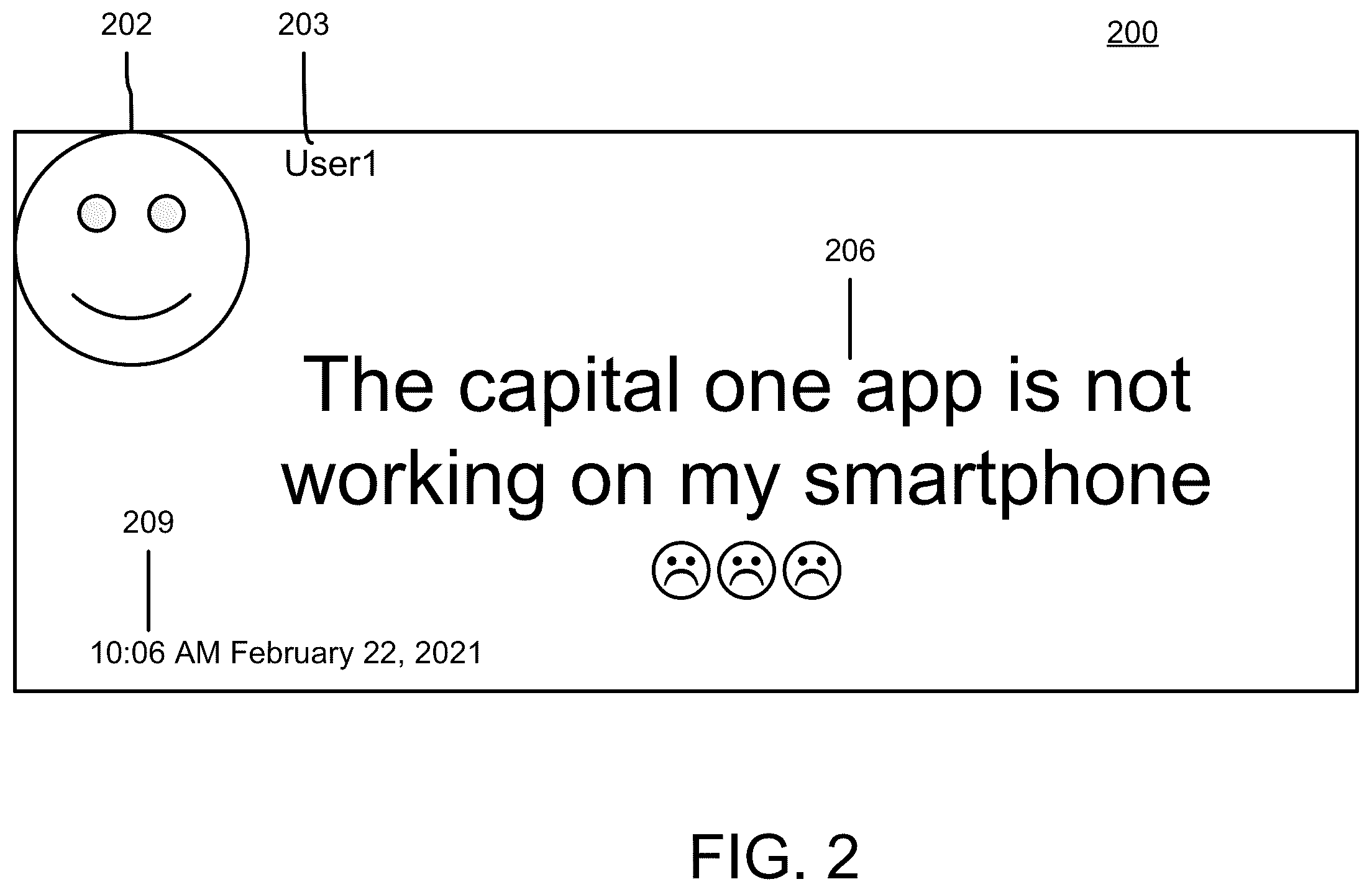 Patent US12174694 Figure 2 – Detecting system events based on user sentiment in social media messages