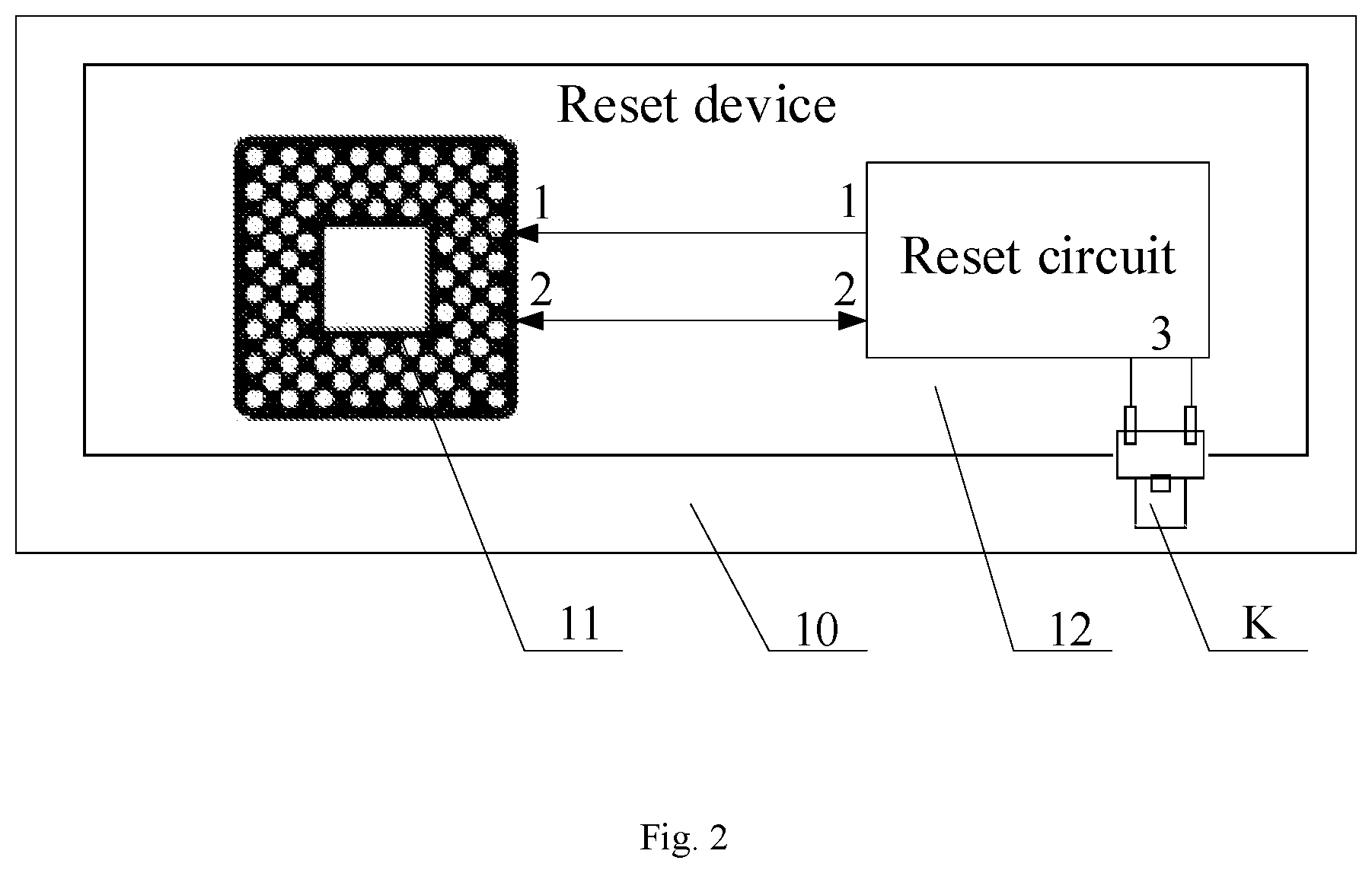 Patent US12174704 Figure 2 – Reset device and display device