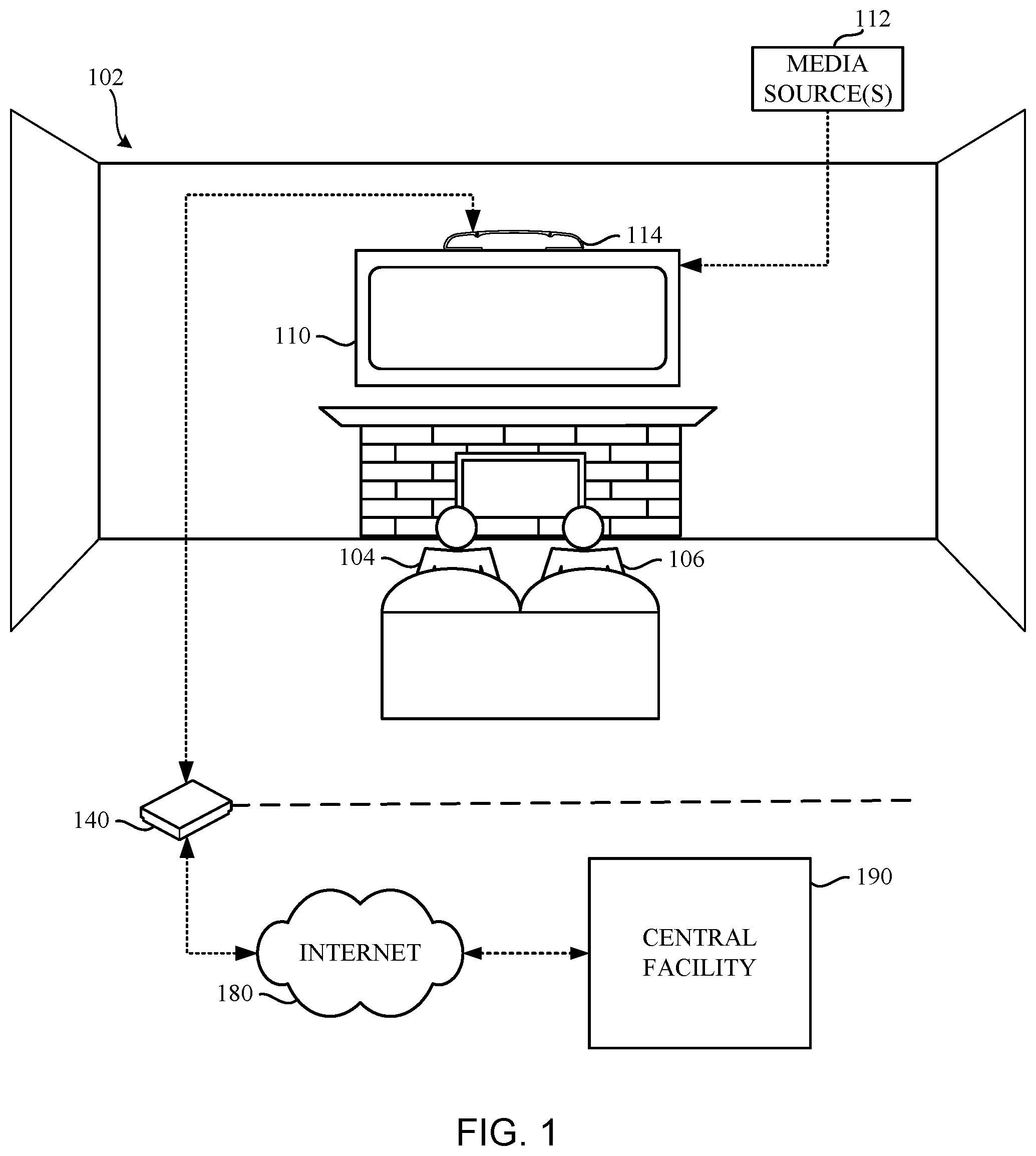 Patent US12174719 — Verifying interconnection between media devices and meters using touch sensing integrated circuits — Figure 1
