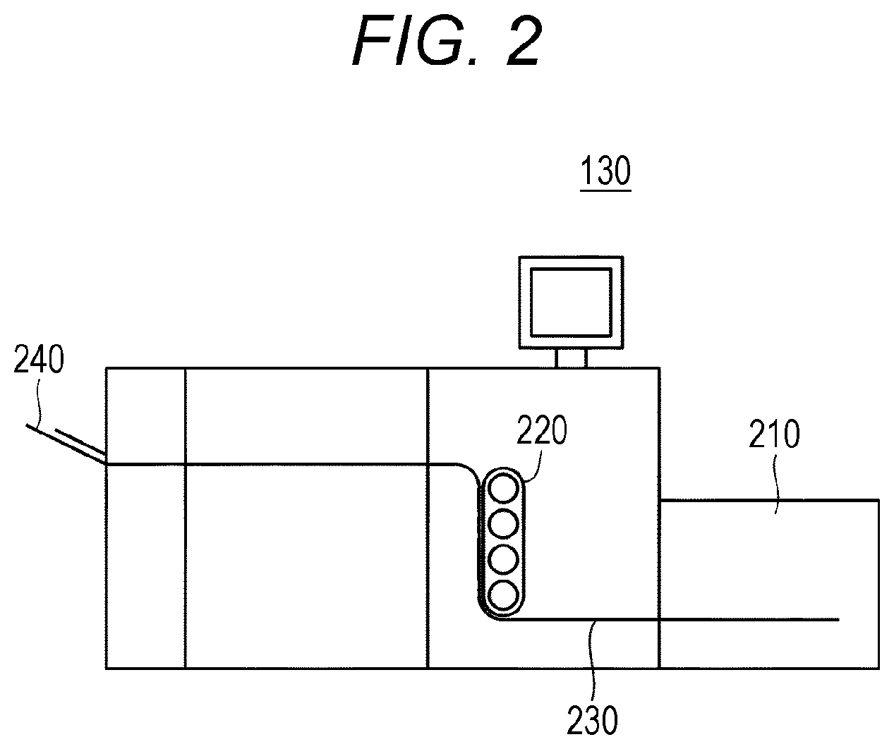 Patent US12174724 Figure 2 – Method, recording medium, and apparatus for outputting information regarding printing interruption