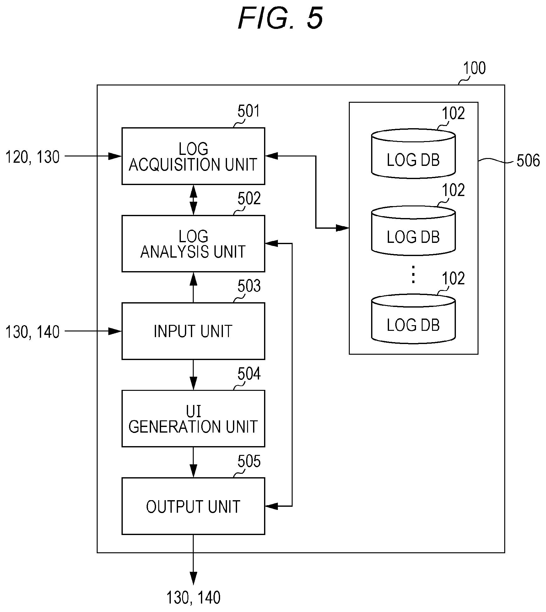 Patent US12174724 Figure 5 – Method, recording medium, and apparatus for outputting information regarding printing interruption