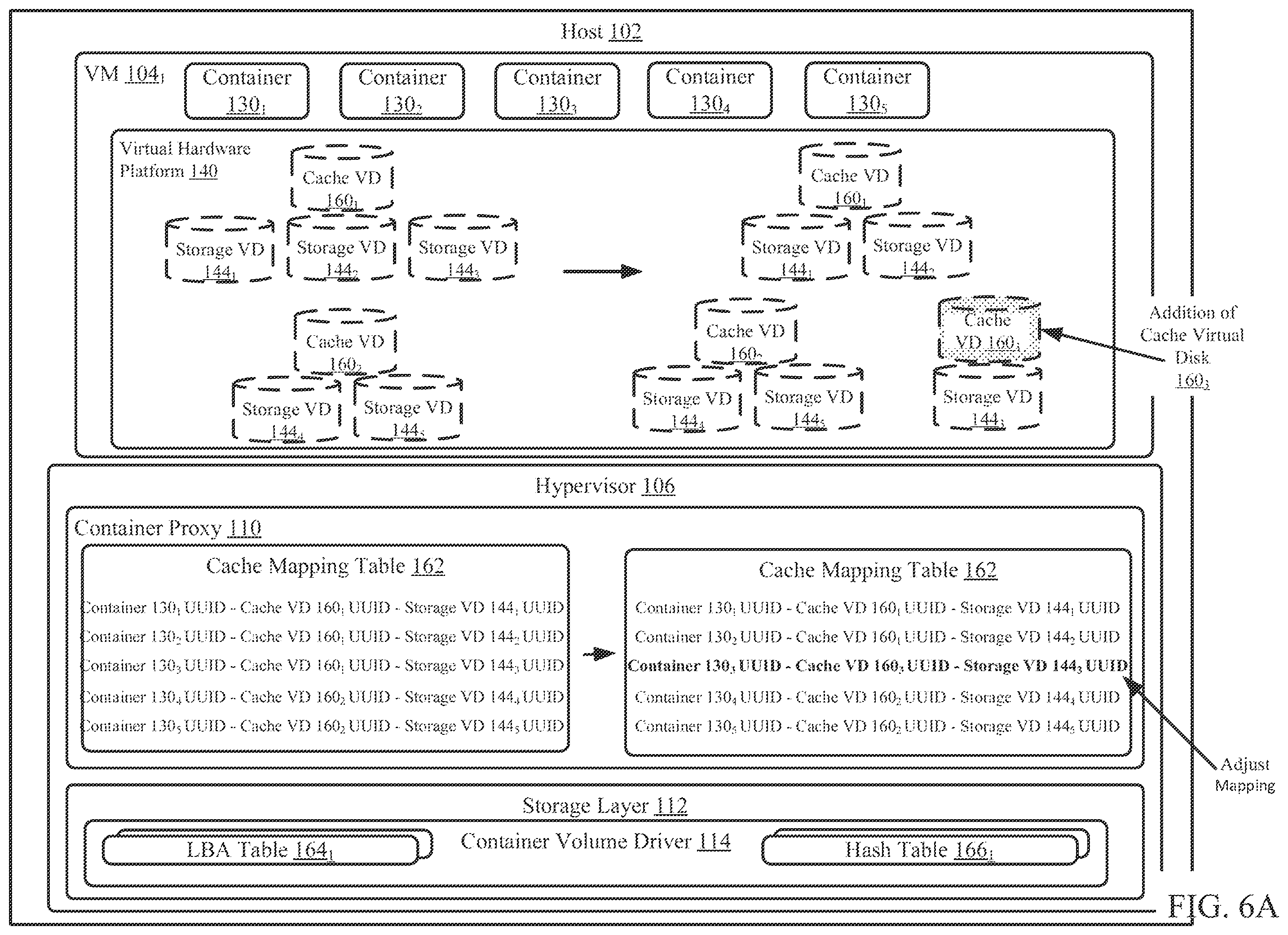 Patent US12174744 Figure 10 – Centralized, scalable cache for containerized applications in a virtualized environment
