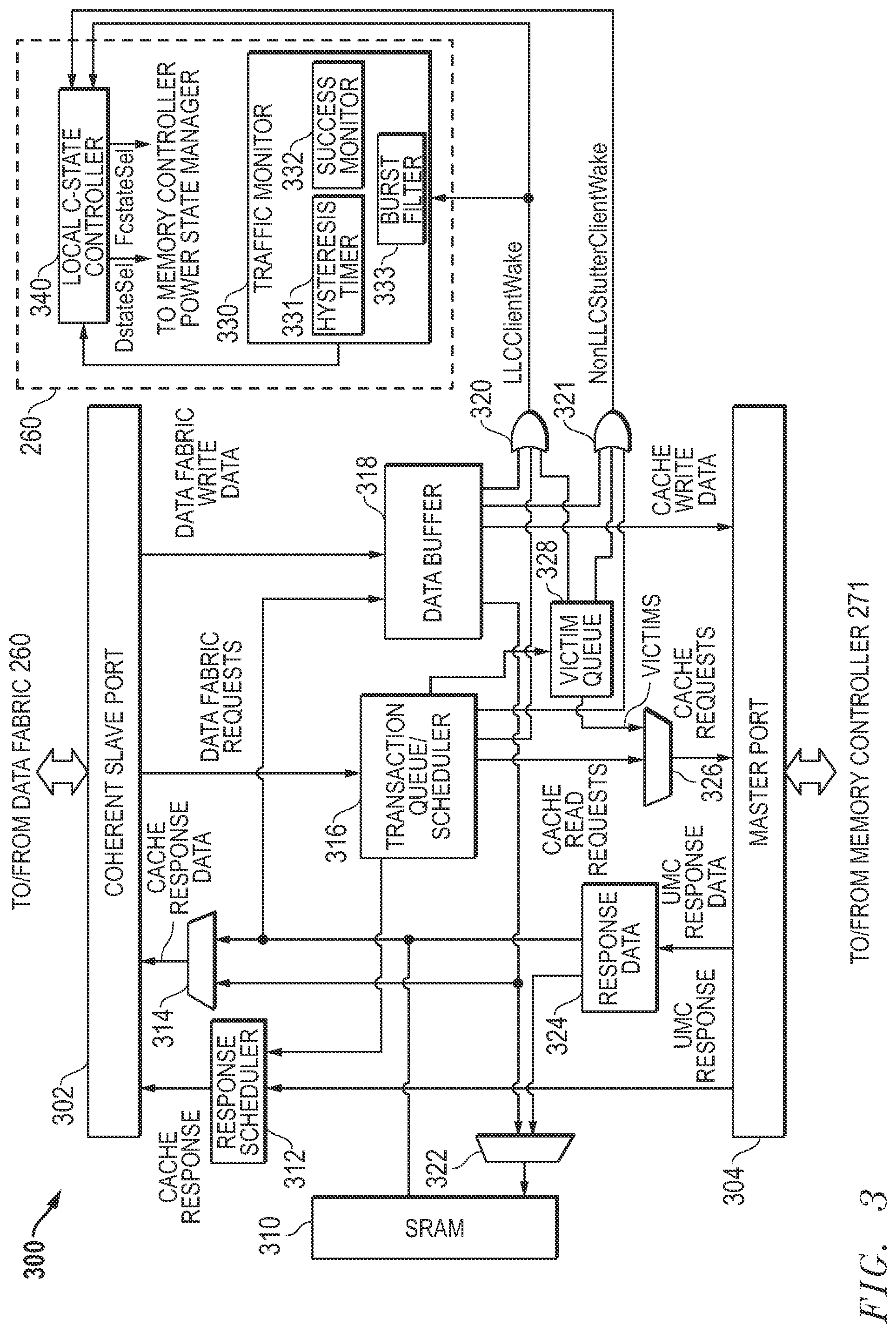 Patent US12174747 Figure 3 – Last level cache access during non-Cstate self refresh