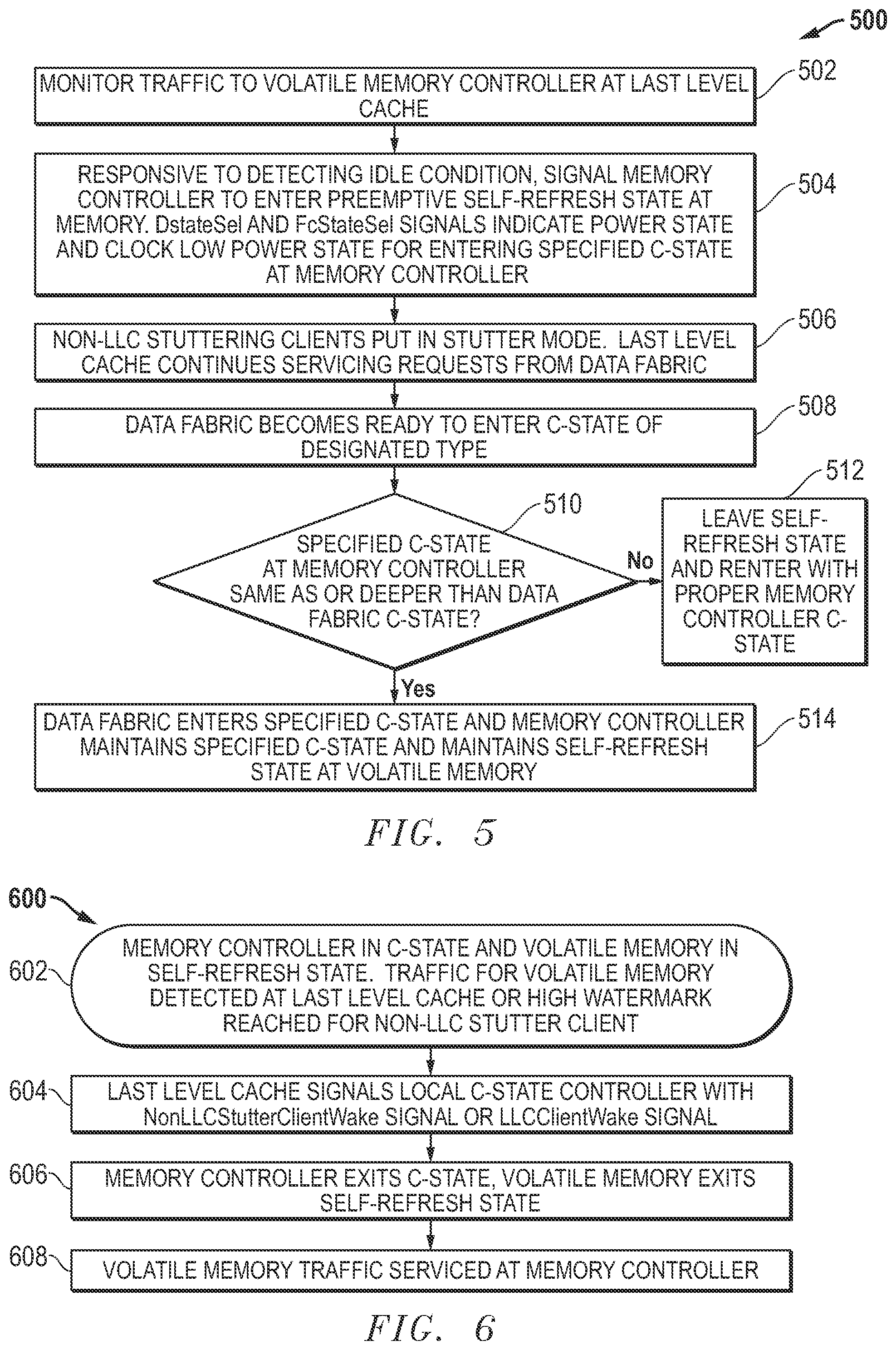 Patent US12174747 Figure 5 – Last level cache access during non-Cstate self refresh