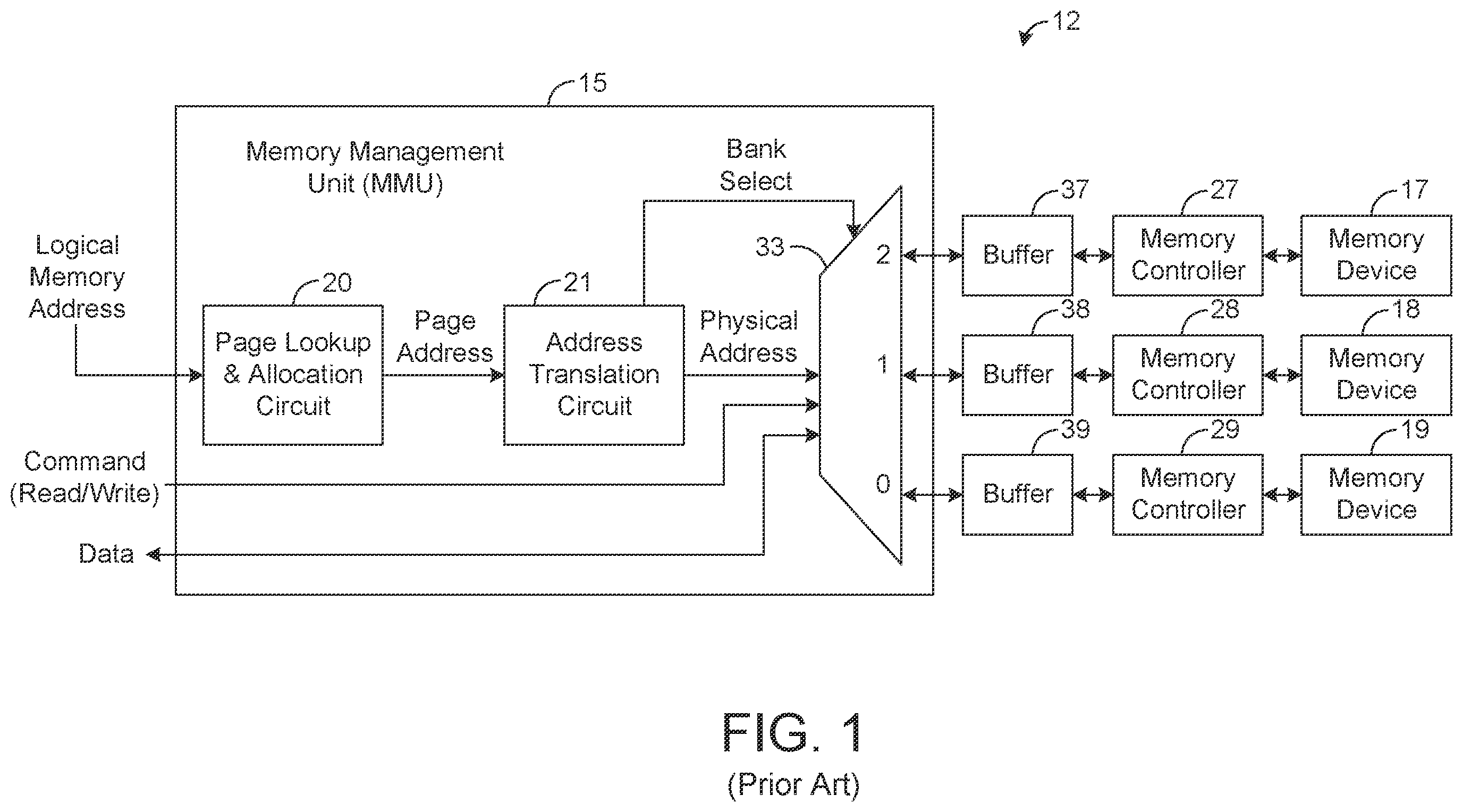 Patent US12174748 — Systems and methods for translating memory addresses — Figure 1