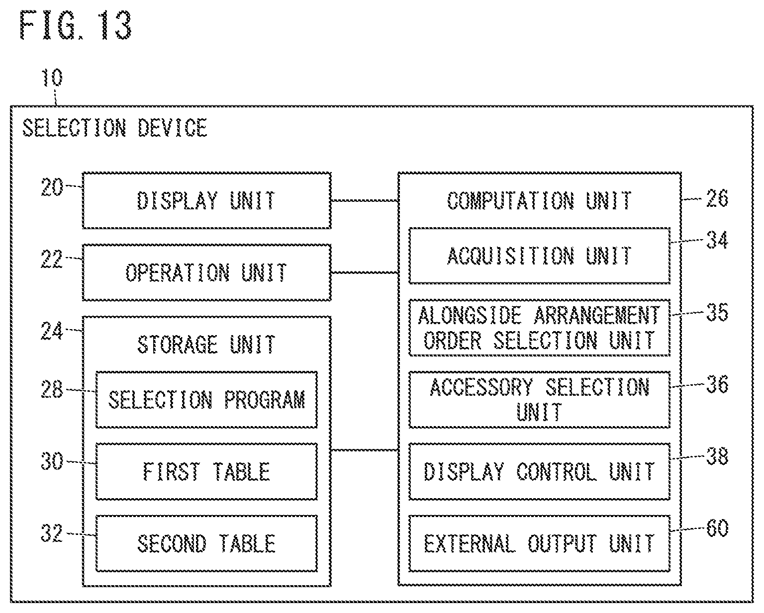 Patent US12174774 Figure 13 – Selection device and selection method